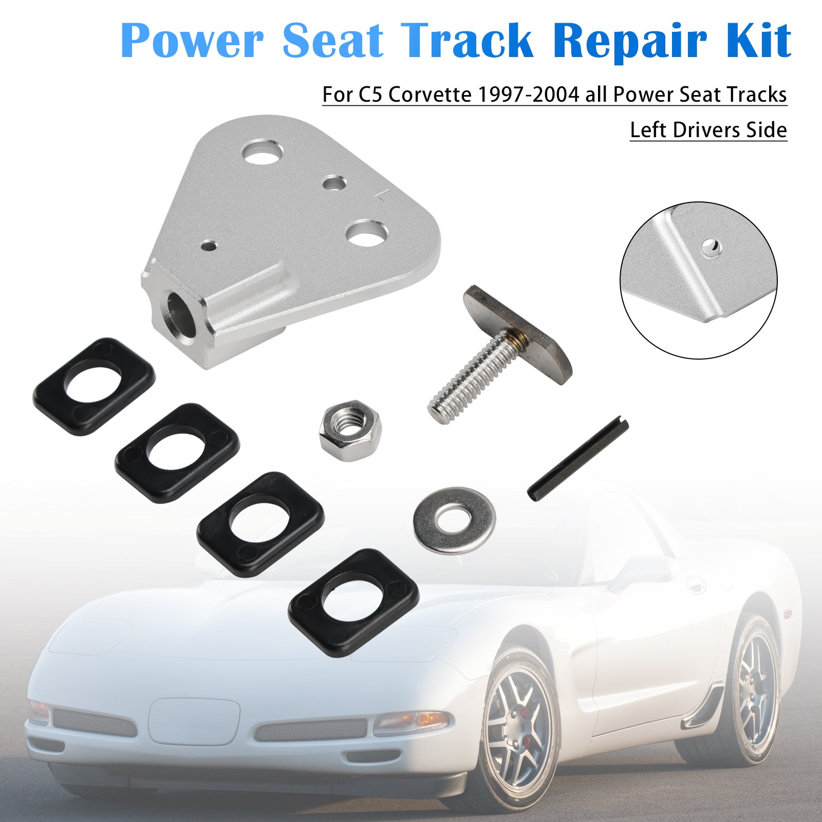 1997-2004 Chevy Corvette C5 Power Seat Track Repair Kit Left Drivers Side