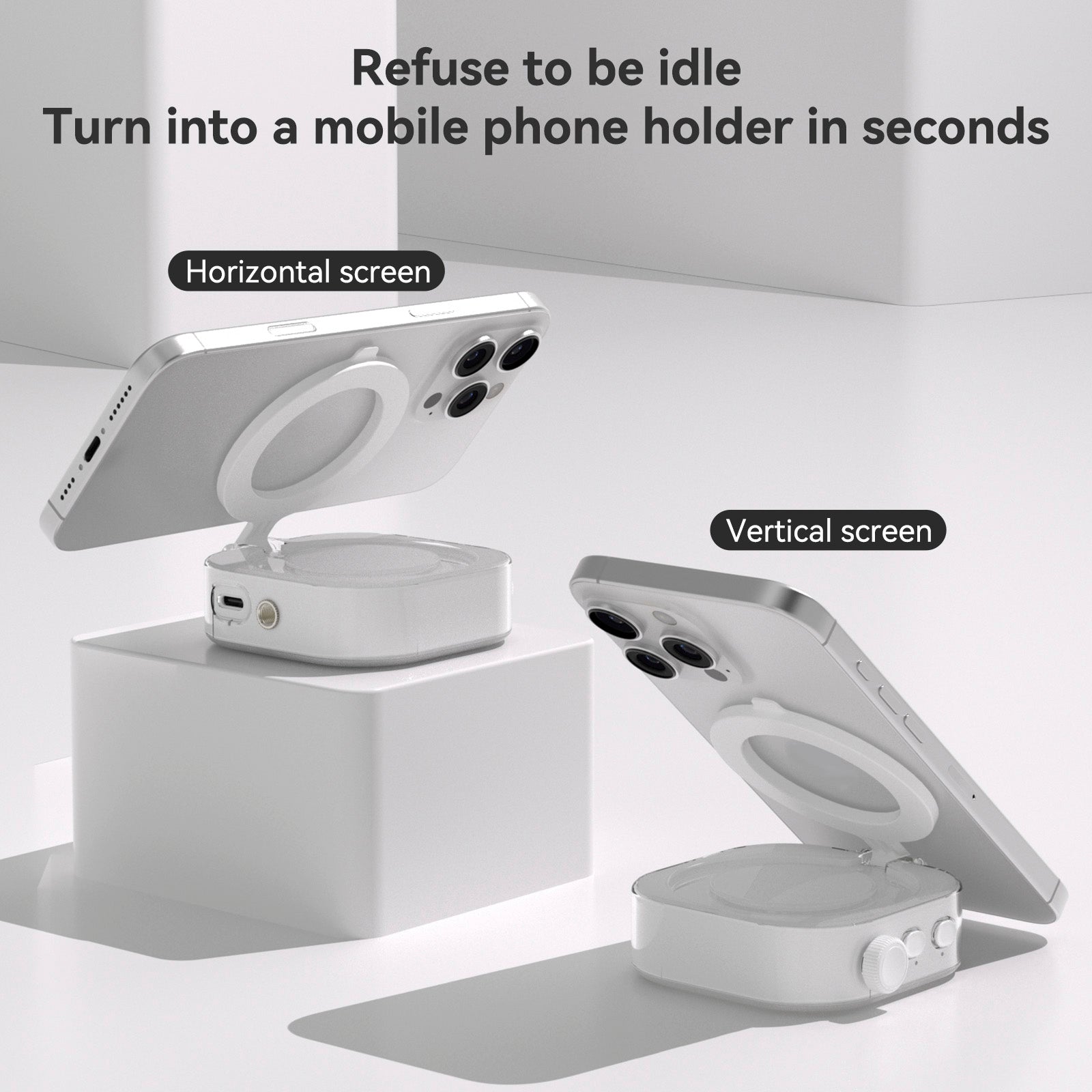 Full Color Mobiele Telefoon Magnetisch ICE Cube Light Mini Desktop Draagbaar Invullicht