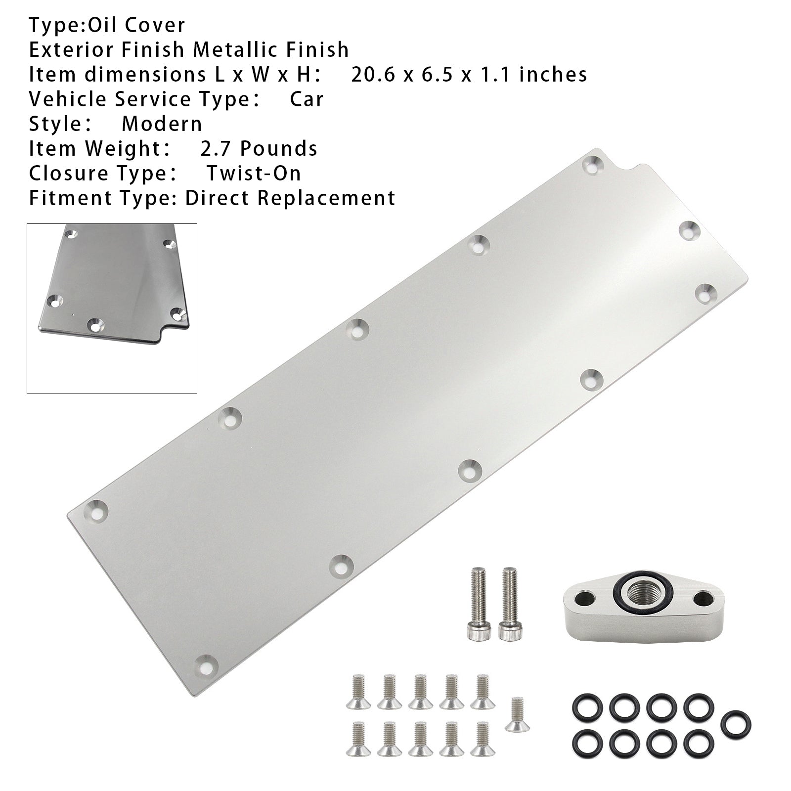 Billet Aluminum Engine Lifter Area Oil Cover 551605 For Chevy Gen IV