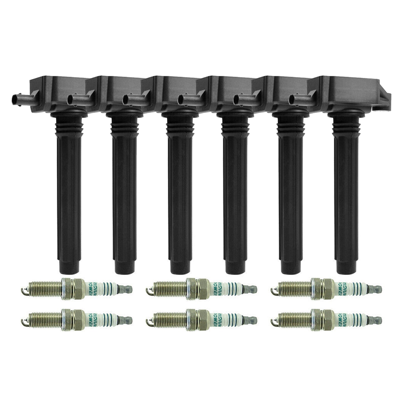 6pcs Ignition Coil +Spark Plug UF648 For Dodge Chrysler Ram Jeep 3.6L