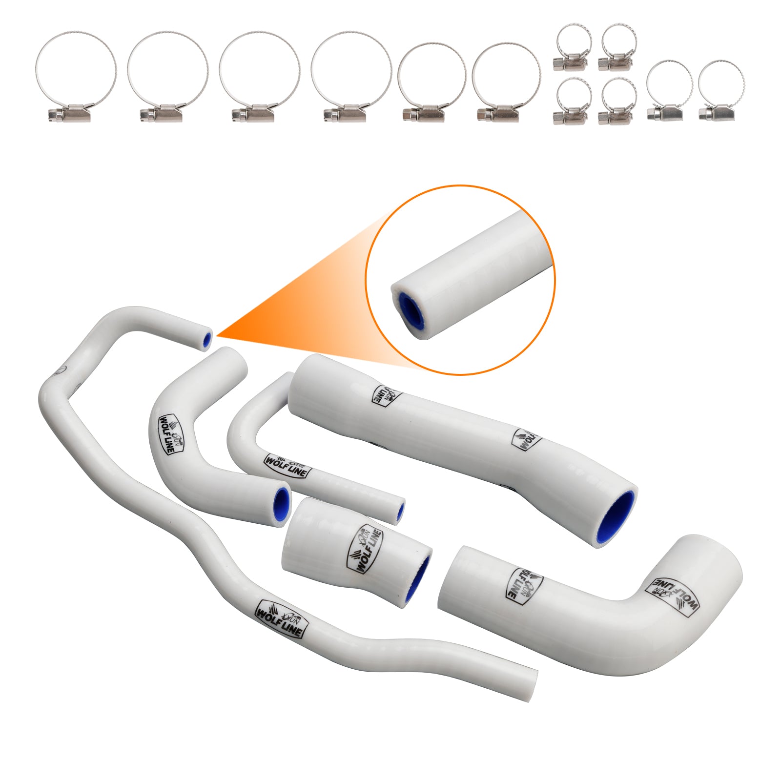 2021-2024 BMW S1000XR Silikon Radiator kjølevæskesett Kit
