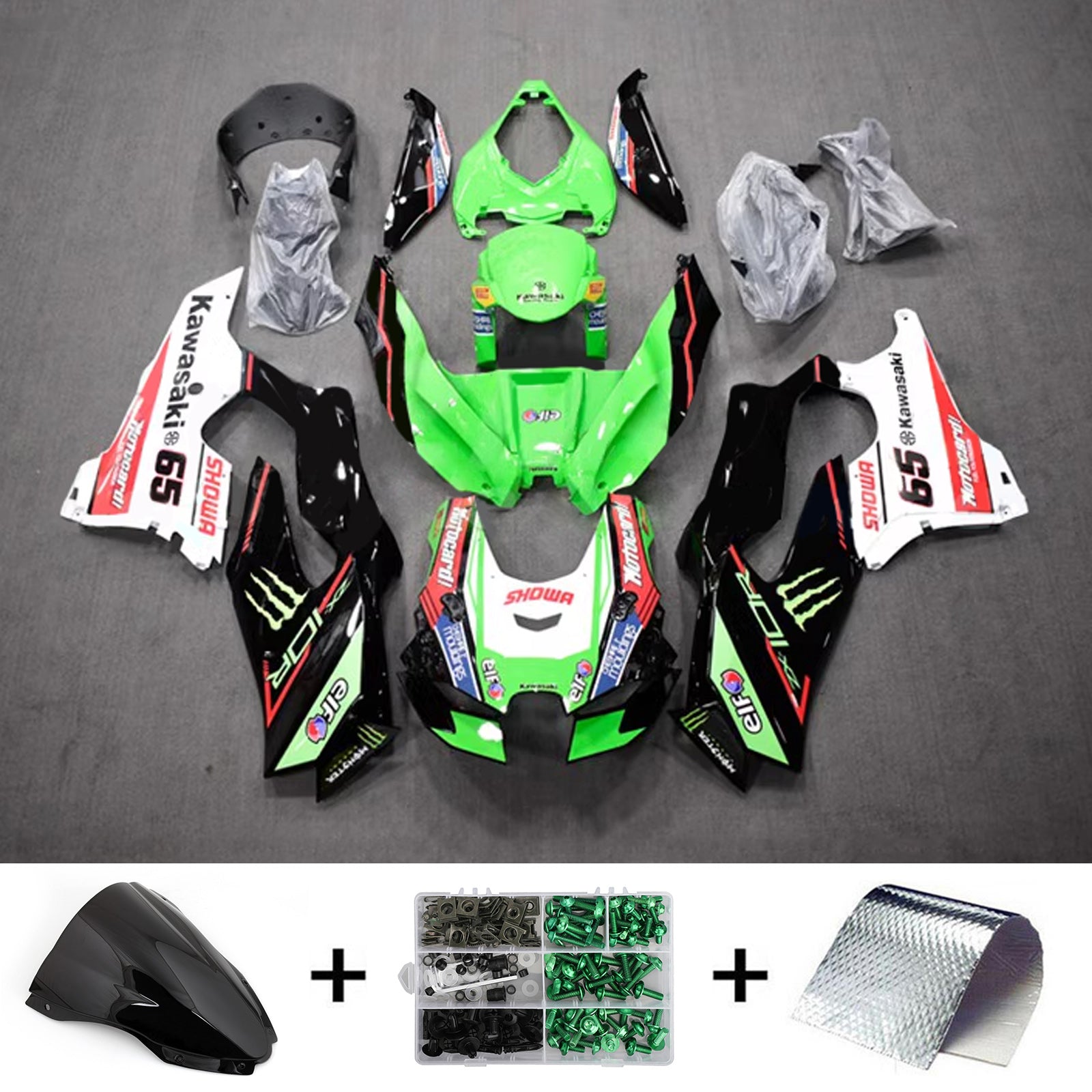 Kit de carénage d'injection Kawasaki ZX-10R ZX-10RR 2021-2024 ABS