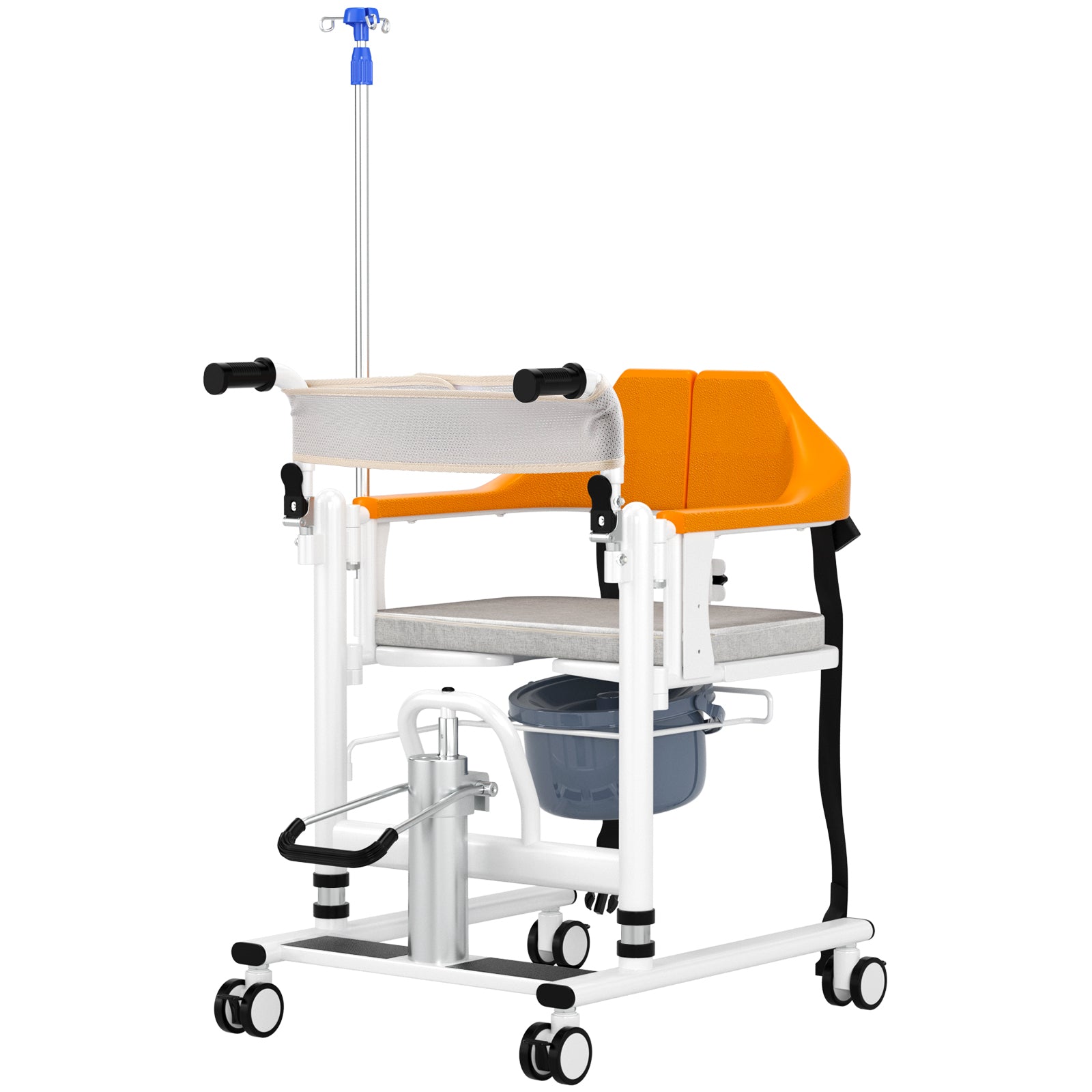 Widen Patient Chair Hydraulic Transferred Lift Wheelchair 180°Split Seat