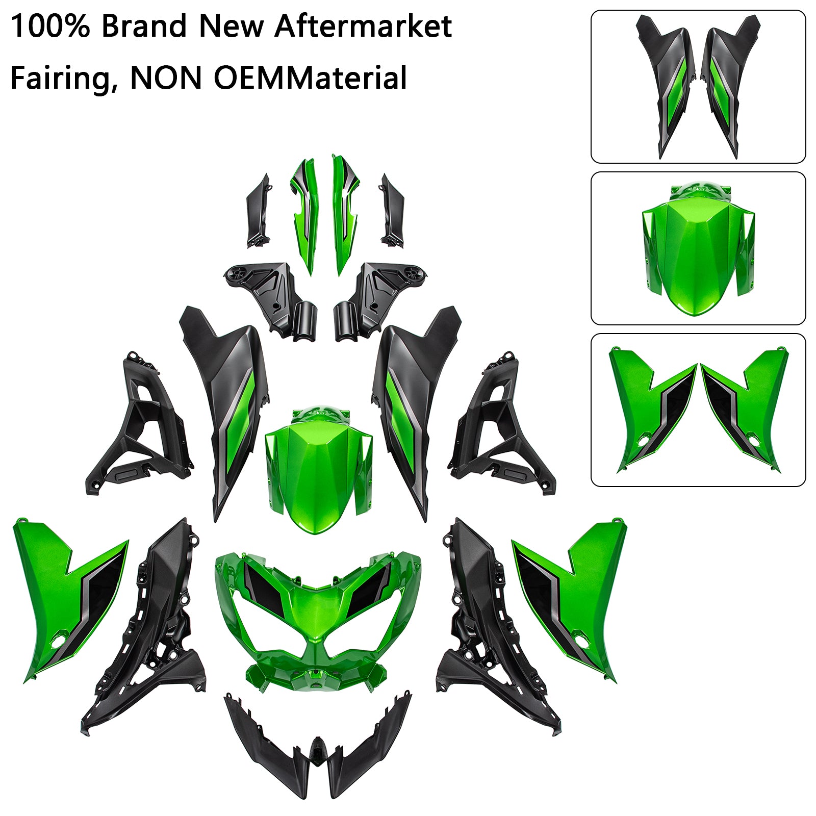 2022-2024 Kawasaki VERSYS 650 KLE Injection ABS Bodywork Fairing Kit 02#