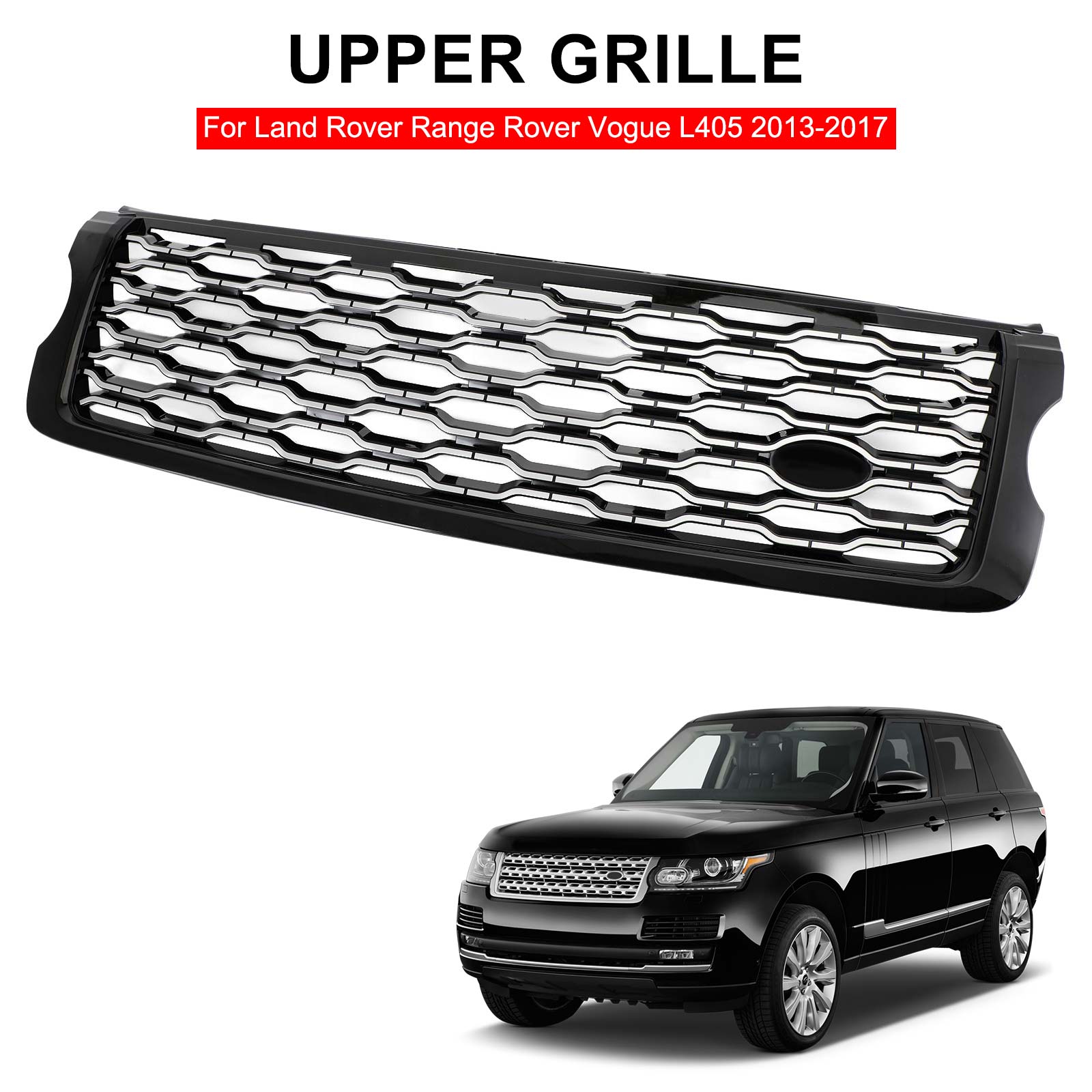 Front Bumper Upper Grille Grill Fit Land Rover Range Rover Vogue L405 2013-2017