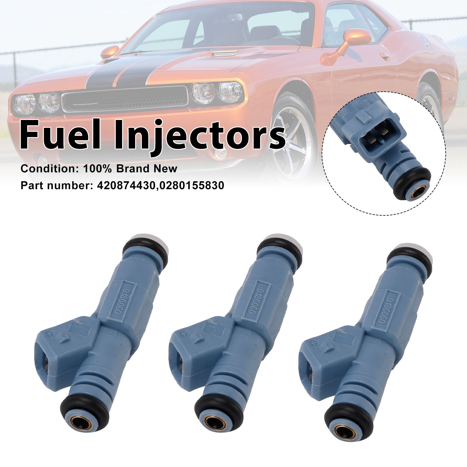 3PC 420874430 Fuel Injectors 0280155830 For Sea-Doo GTI SE GTI 130 06-11