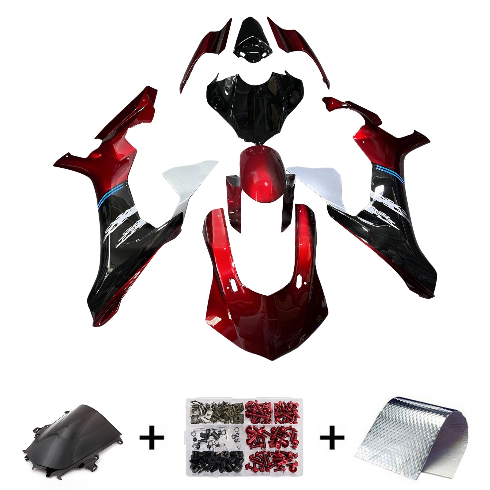 Kit de carénage d'injection carrosserie plastique ABS pour Yamaha YZFR1 YZF-R1 2015-2019