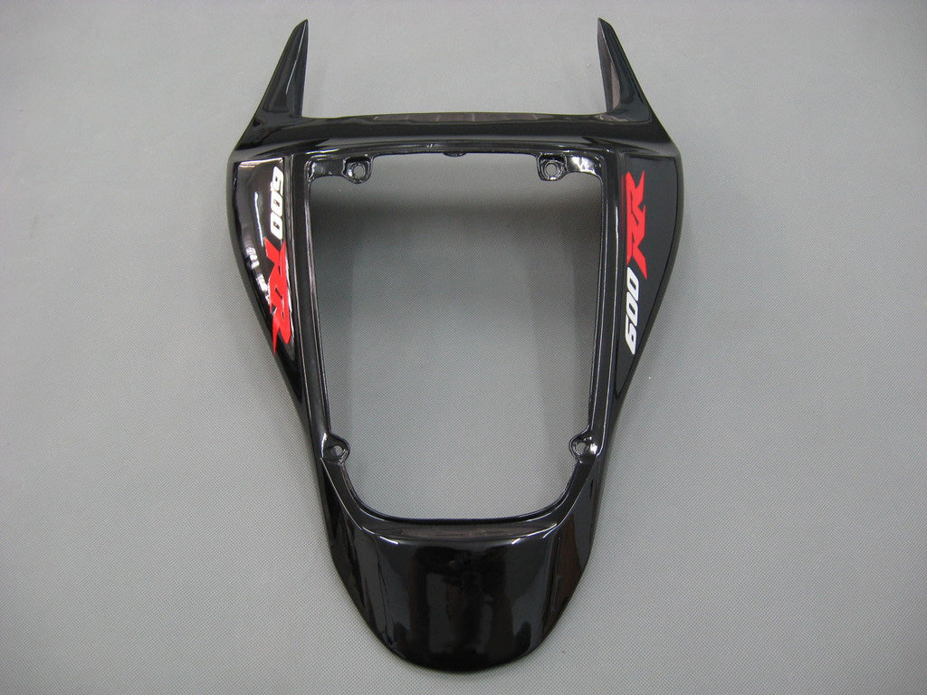 2007-2008 Honda CBR600 RR Amotopart Kit de carénage d'injection carrosserie plastique noir ABS #7