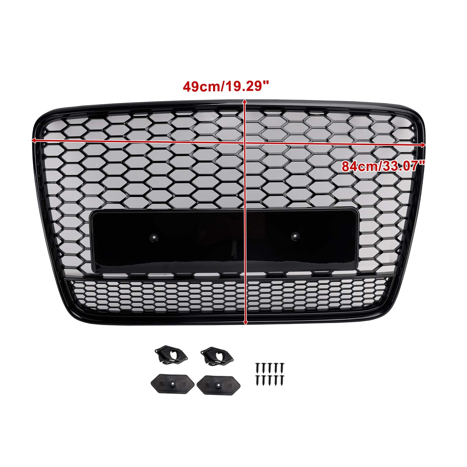 2005-2015 Fit for Audi Q7 Gloss Black Front Bumper Radiator Vent Mesh Grill Grille