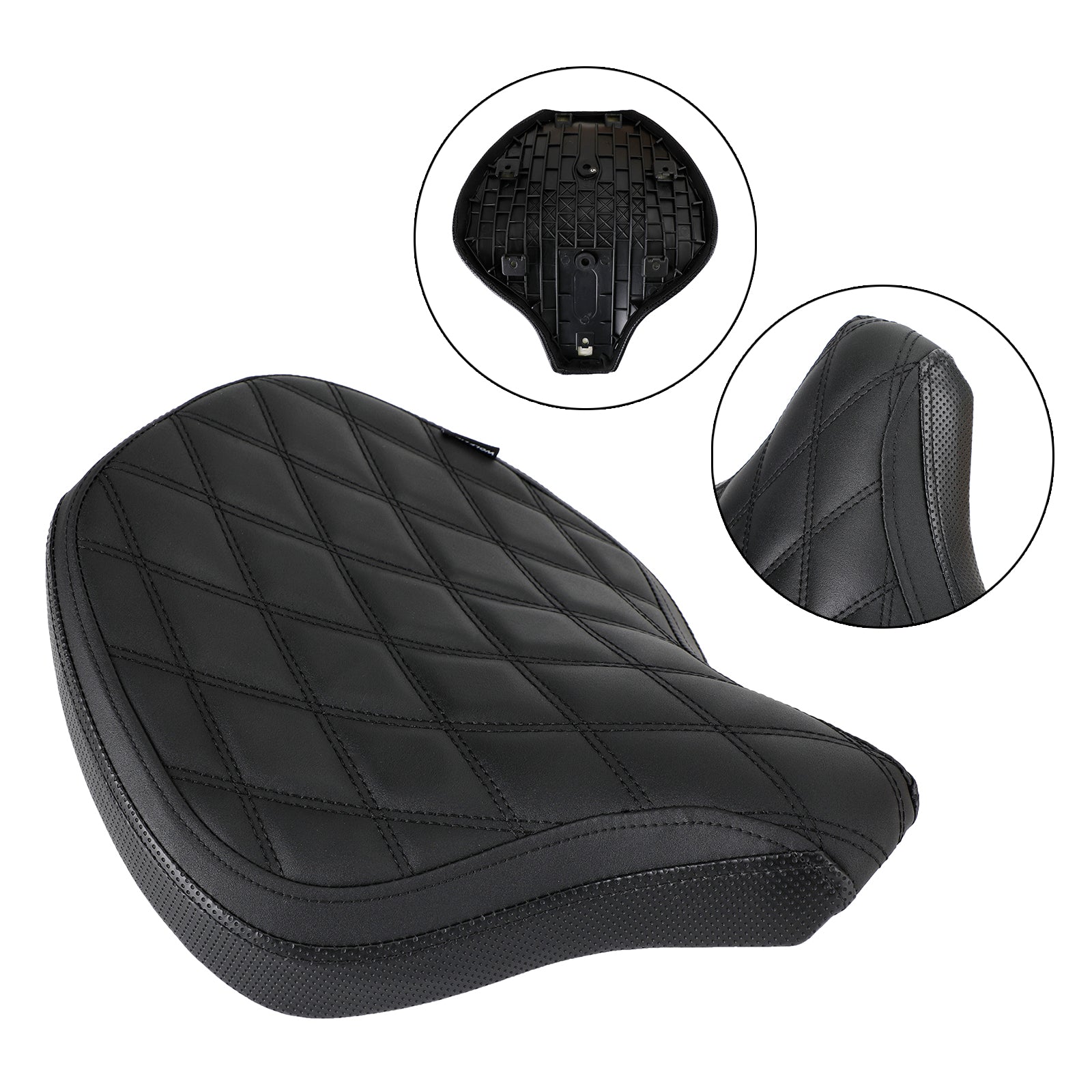 Front Raider Seat Driver Cushion Pu Diamond For Tr Bobber 17-22 2019 2020 2021 Brown