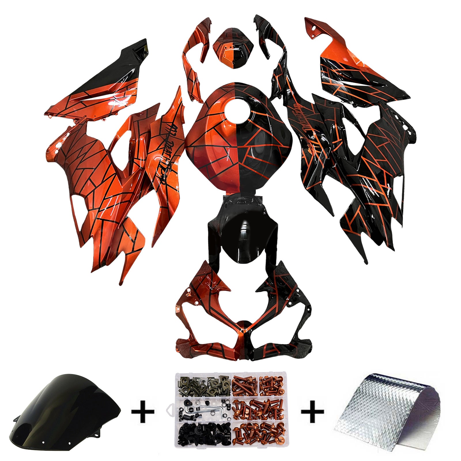 Injeksjon Fairing Kit Bodywork Plast Abs Fit for Kawasaki ZX6R 2019-2023