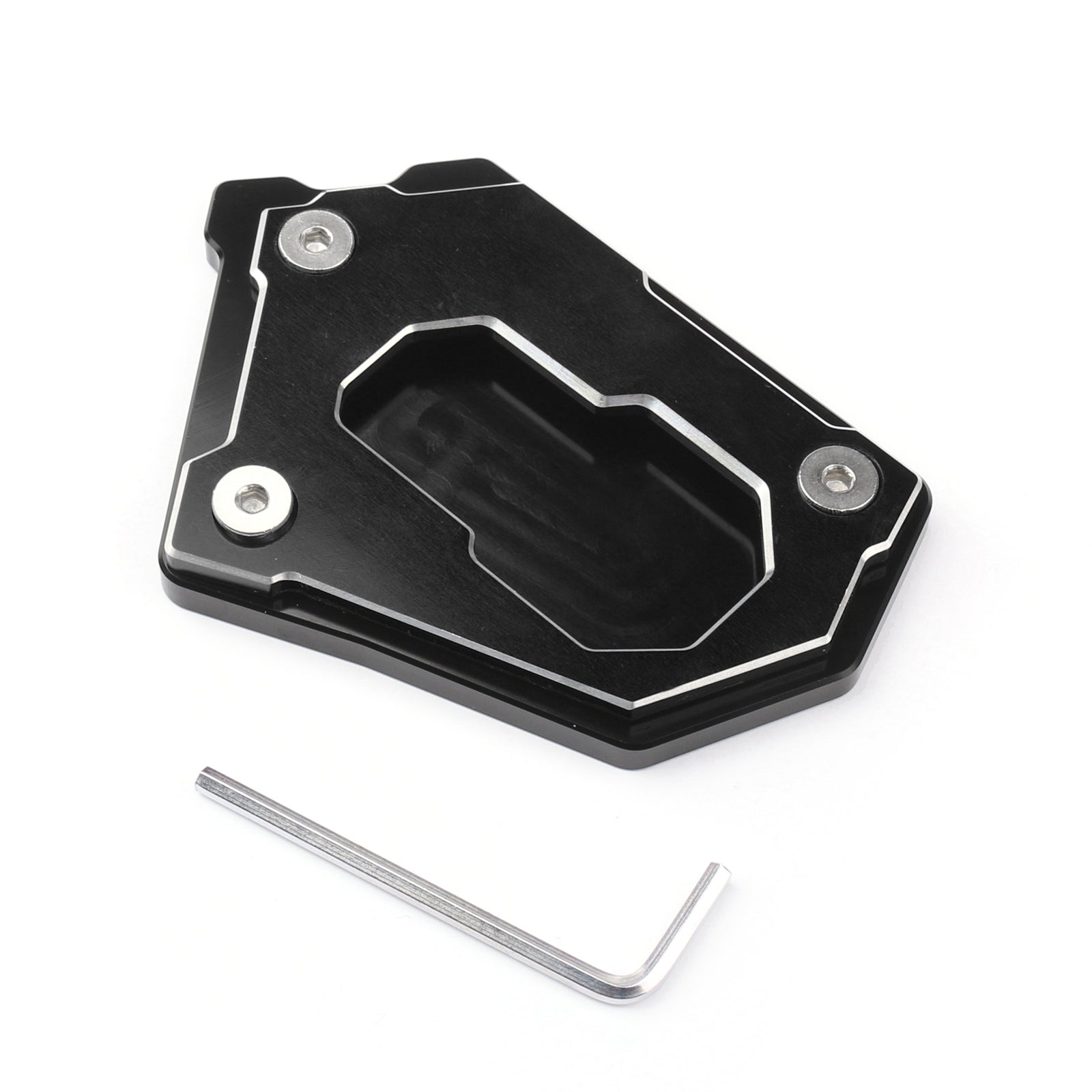 Kickstand Side Stand Enlarge Extension Plate For BMW R1200 GS Adv 14-16 Black