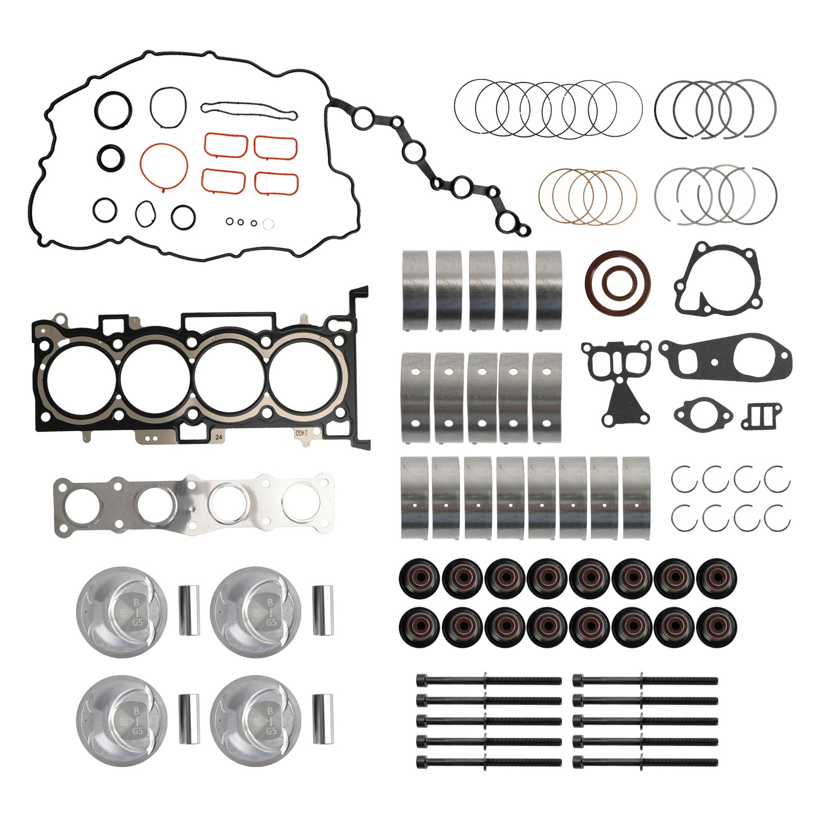 2011-2020 Hyundai Kia G4KJ 2.4L motorrevisie zuigers pakking revisieset