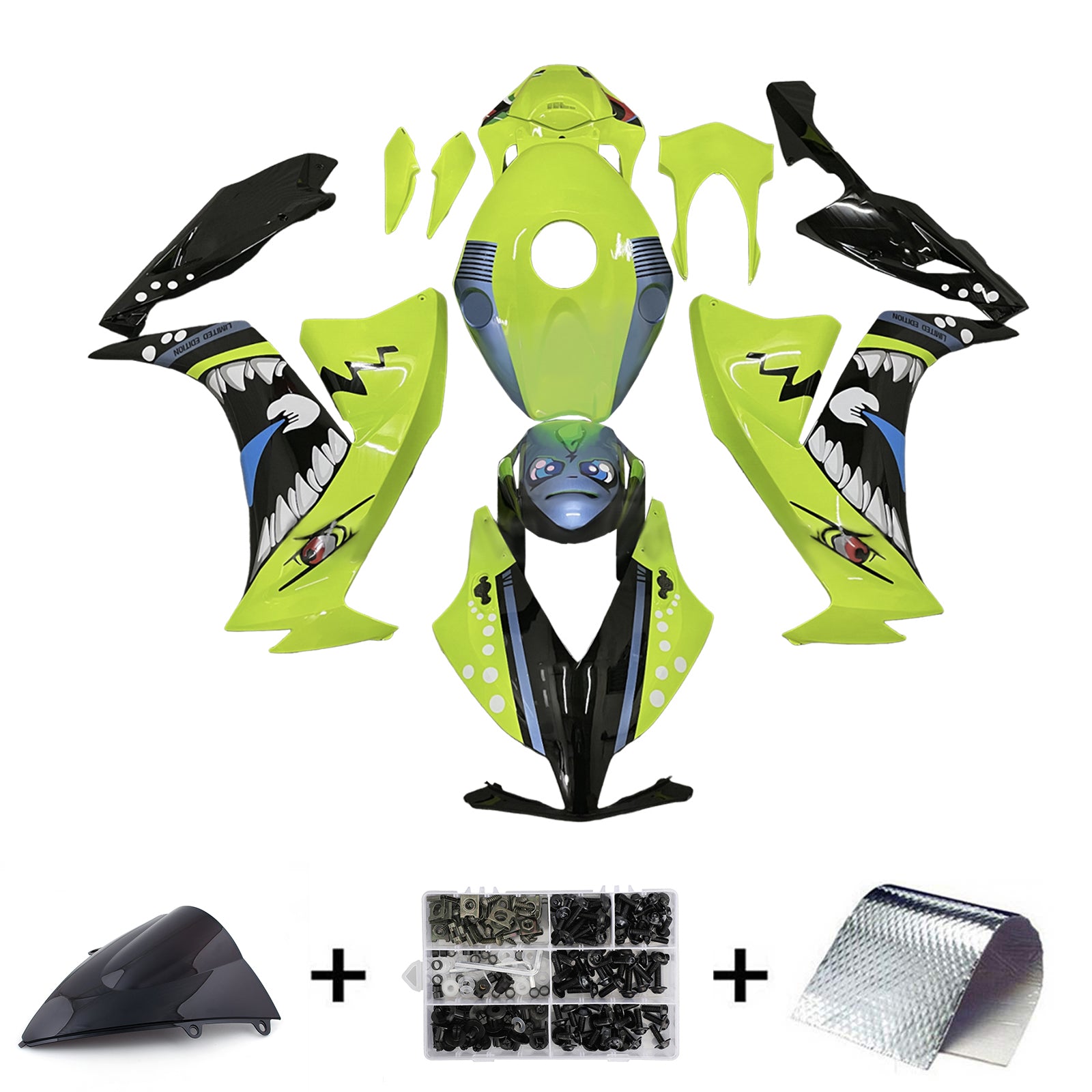 Injektionsmässa Kit Bodywork Plastic ABS för Honda CBR1000RR 2012-2016