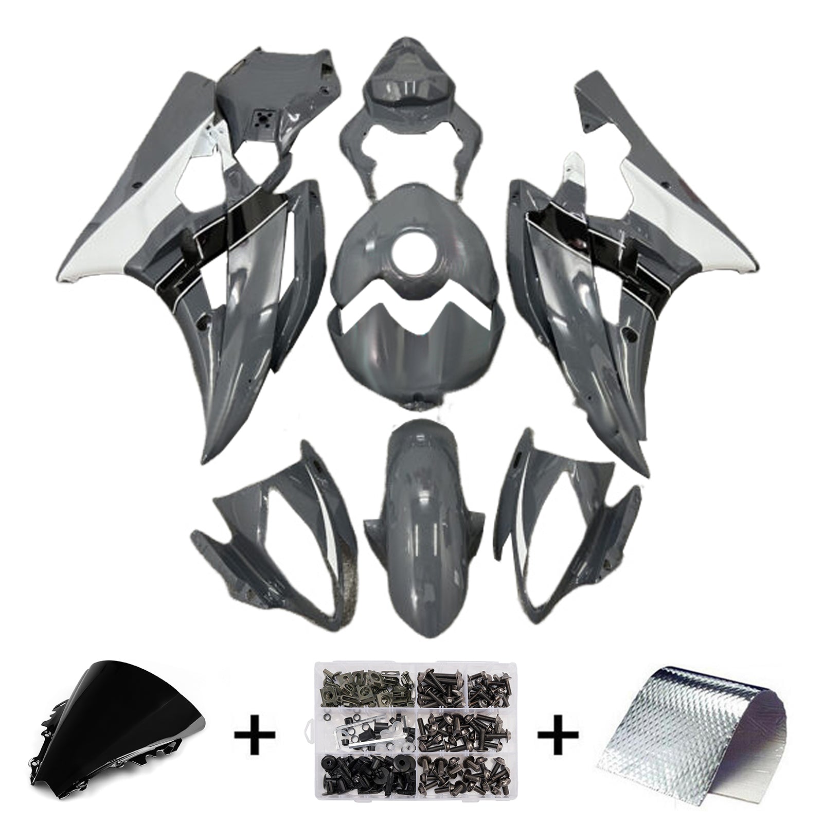 Kit de carénage d'injection carrosserie plastique ABS pour Yamaha YZFR6 YZF-R6 2006-2007
