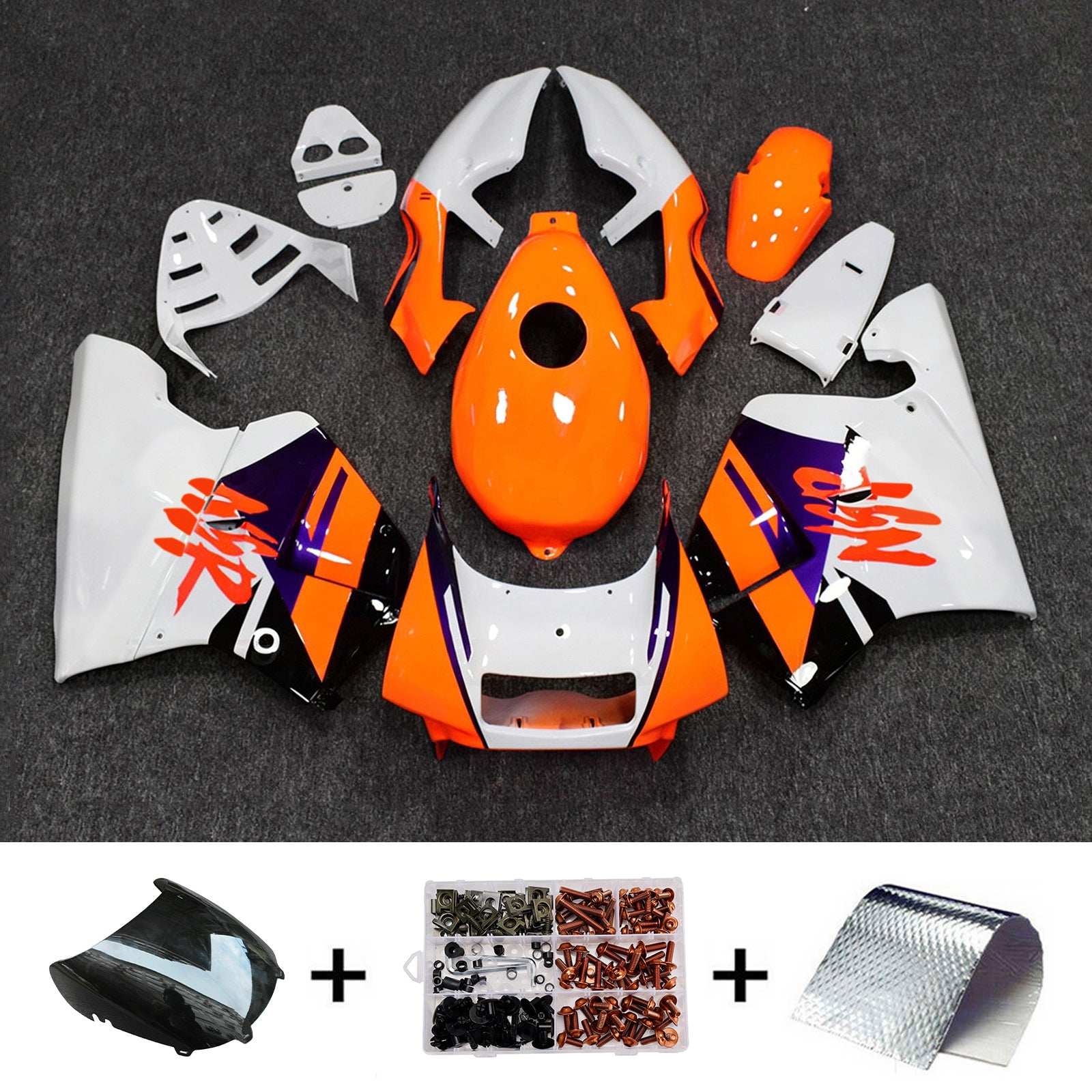 Injection Fairing Kit Bodywork Plastic ABS For Honda NSR250 PGM-3 1990-1993