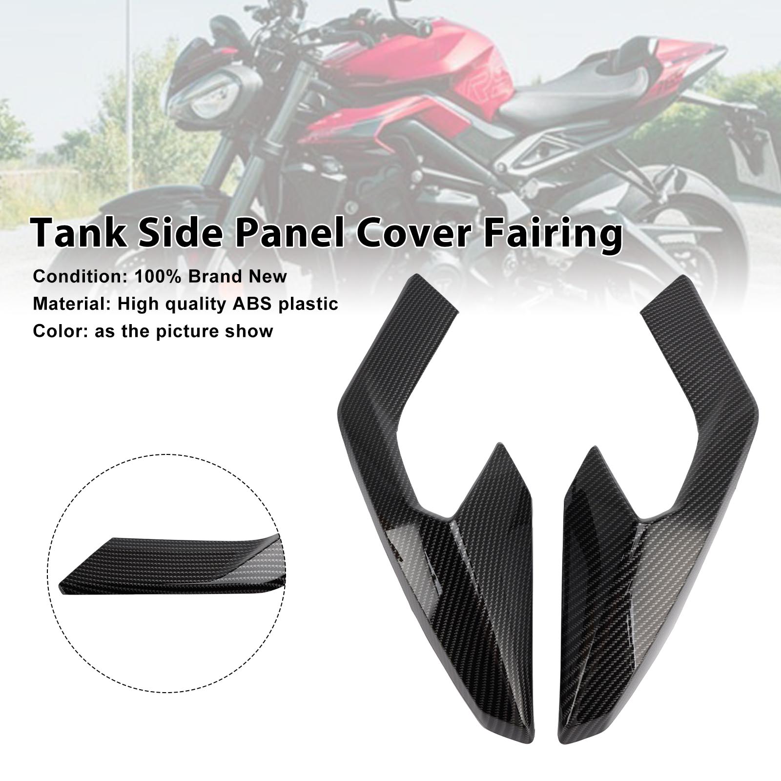 2023-2025 Street Triple 765 R/RS Carénage du panneau de couverture latérale du réservoir