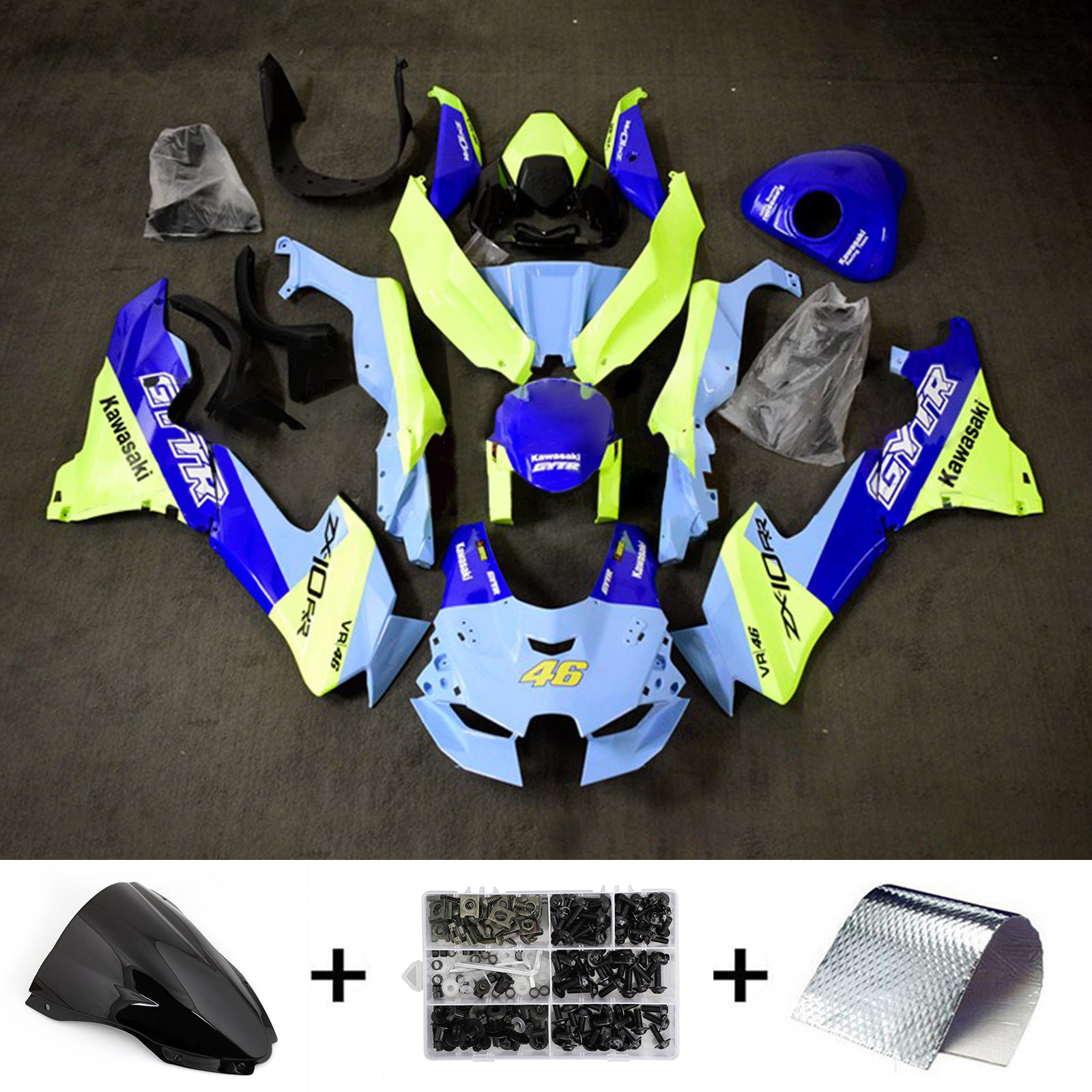 2021-2024 Kawasaki ZX-10R ZX-10RR Injection Fairing Kit Bodywork ABS