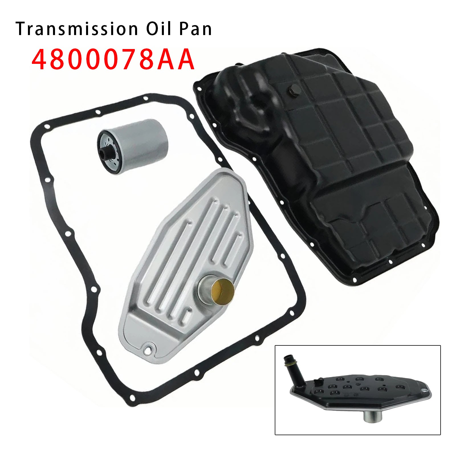 Transmission Oil Pan+Gasket+Filter 4800078AA For Jeep Grand Cherokee Dakota