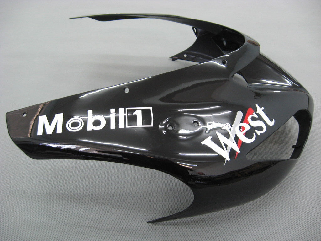 2006-2007 Kawasaki ZX 10R Carénages Amotopart Noir Blanc West Racing Customs Carénage