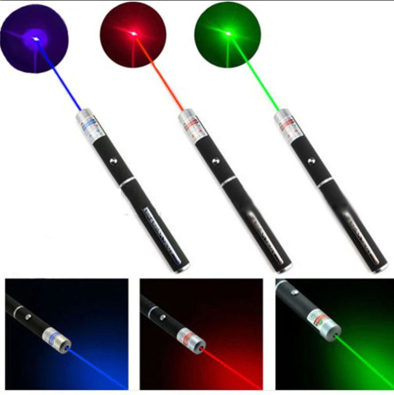 1MW 3PCS Pointeur laser stylo rouge + vert + Pointeur laser bleu/violet