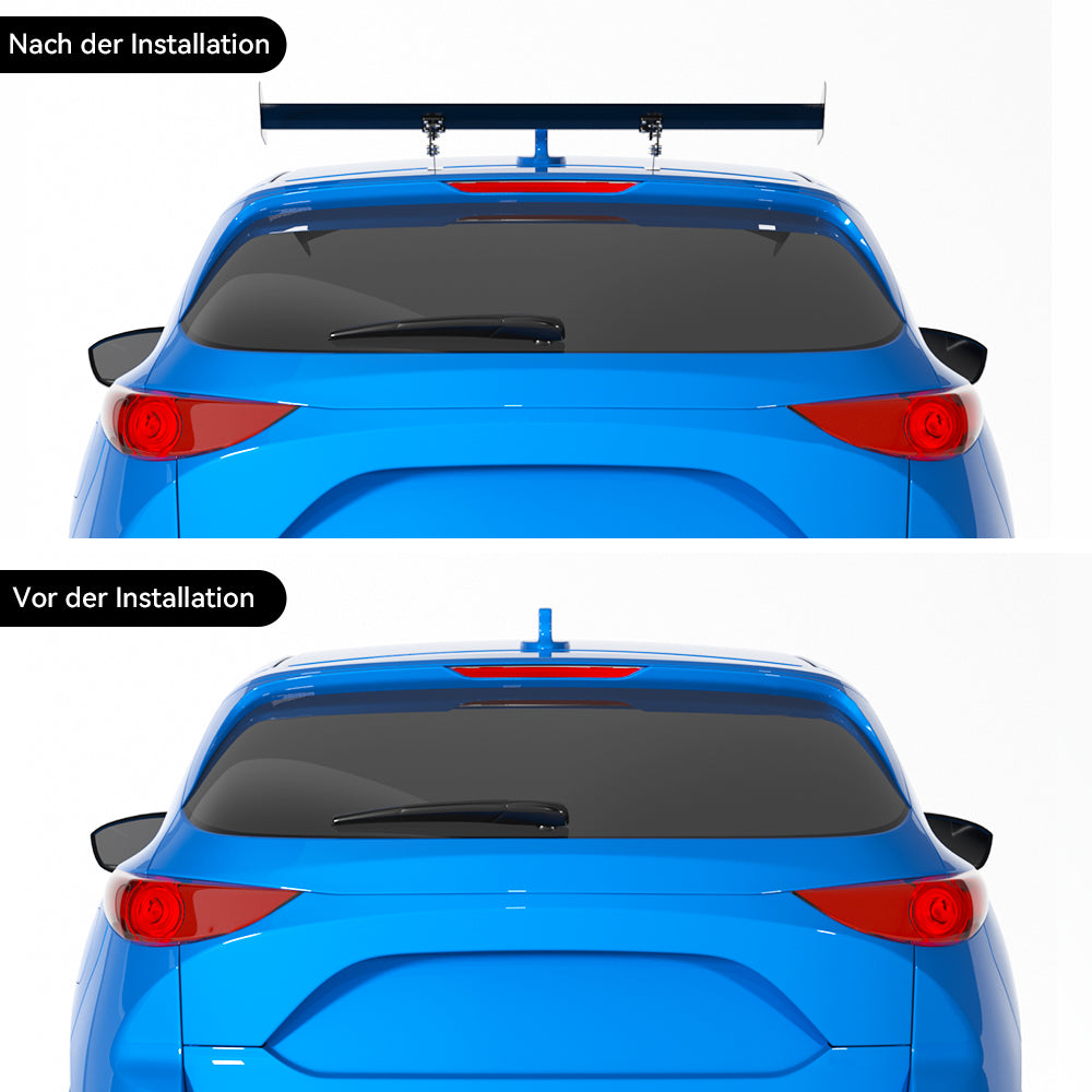 Universal Hatch Adjustable Aluminum GT Rear Trunk Wing Racing Spoiler Black 14# Generic