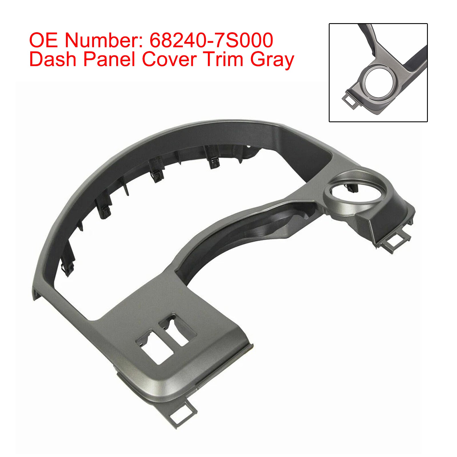 Dash Panel Gauge Cover Trim Grey 68240-7S000 for Nissan Titan Armada 2004-2006