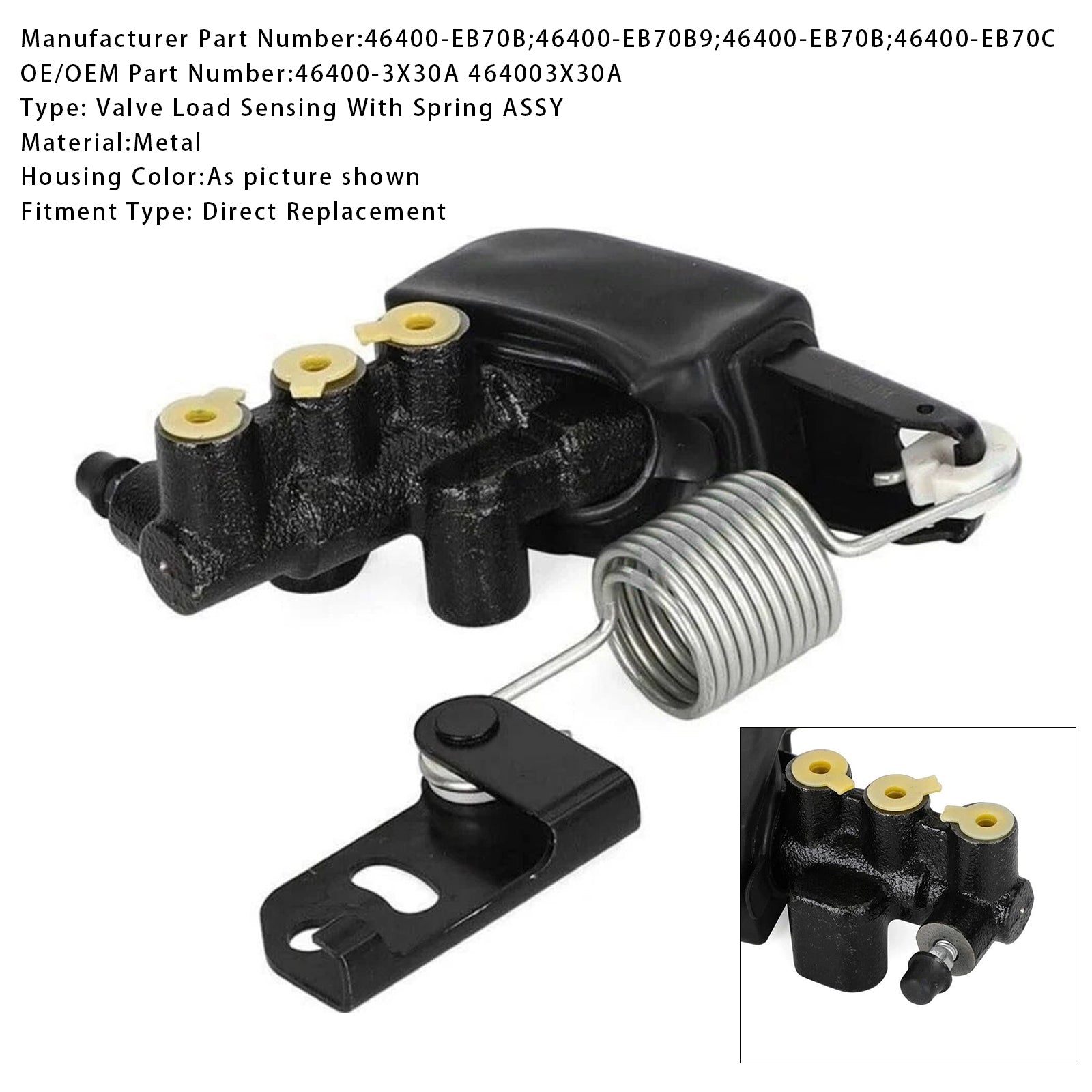 Válvula de detecção de carga de freio com mola para Nissan Navara 46400-EB70B