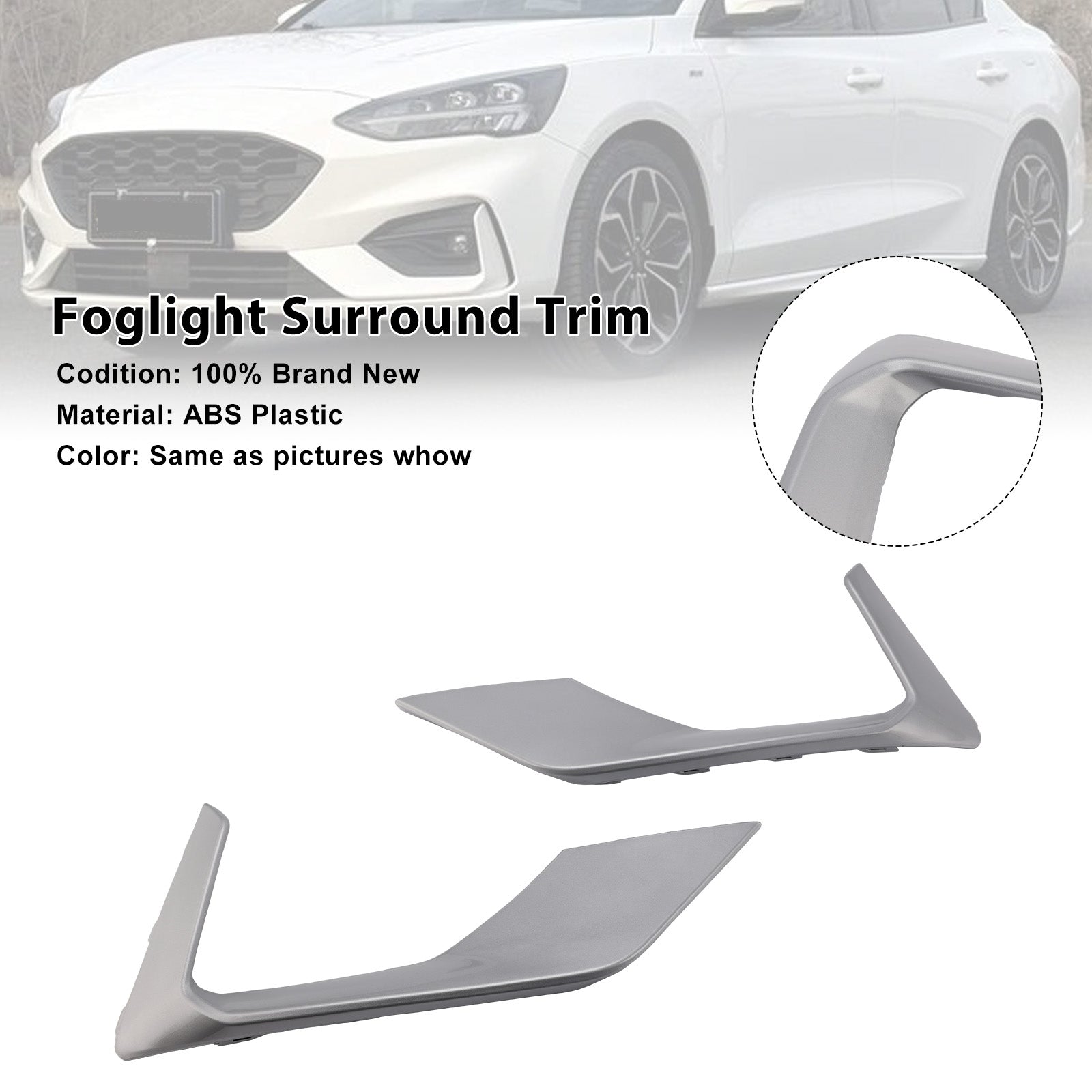 2018-2021 Ford Focus ST + ST Line MK4 Silver Dimljus Surround Grill Trim