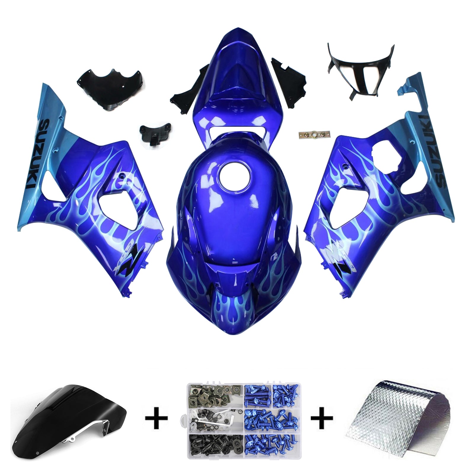 2003-2004 Suzuki GSXR1000 K3 Injection Fairing Kit Karosseri Plast ABS