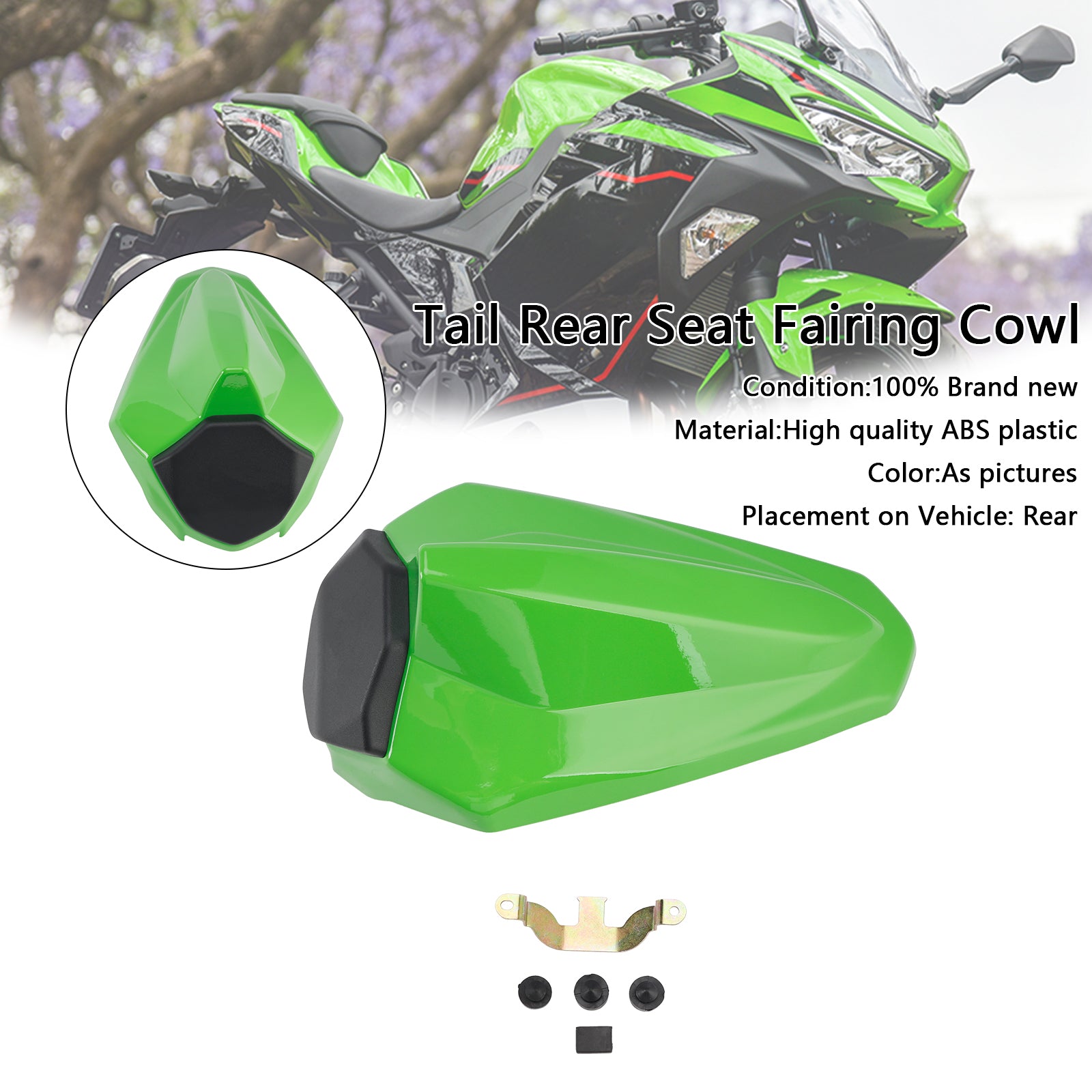 Capot de carénage de siège arrière de queue de course Kawasaki Ninja 400 EX400 2018-2024
