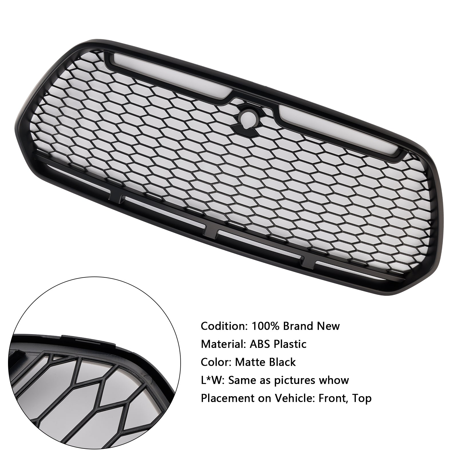 2015-2018 Ford Transit Mk8 Raptor Matt Black Front Front Frill Grille