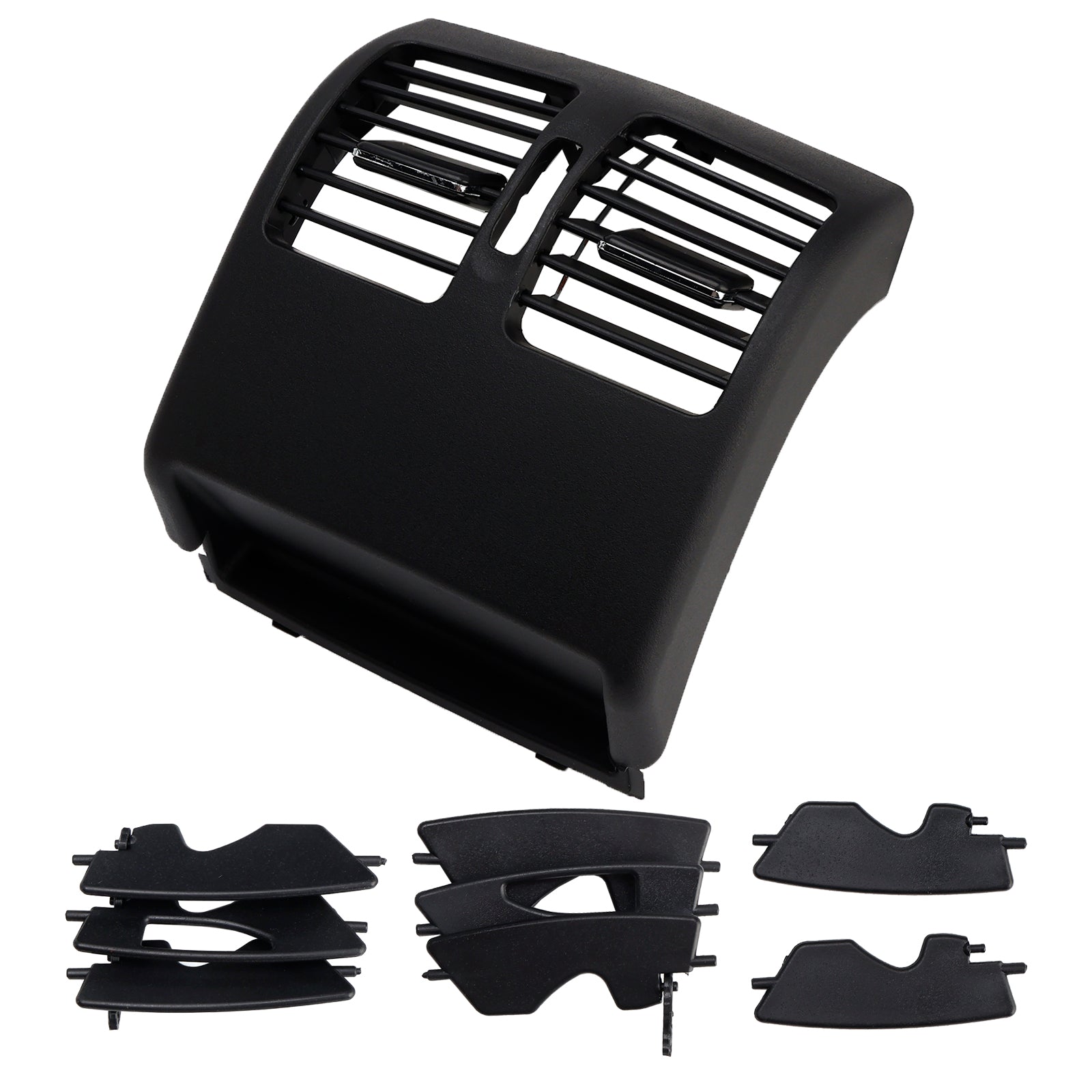 Cubierta negra del panel de ventilación de aire acondicionado de la consola central trasera para Benz Clase C W204 2007-14