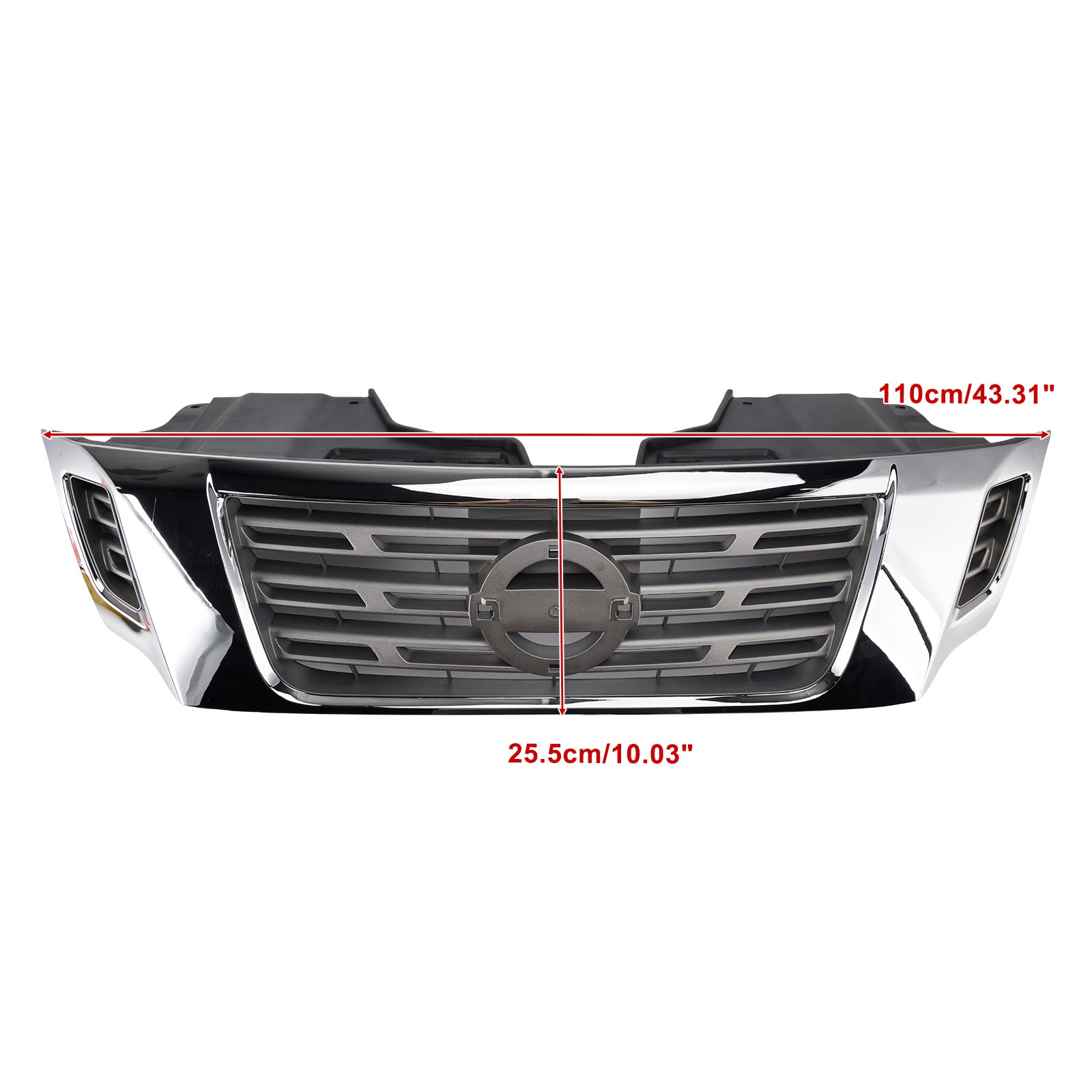 Chrome Front Bumper Grill Grille Fit Nissan Navara NP300 D23 2015-2020