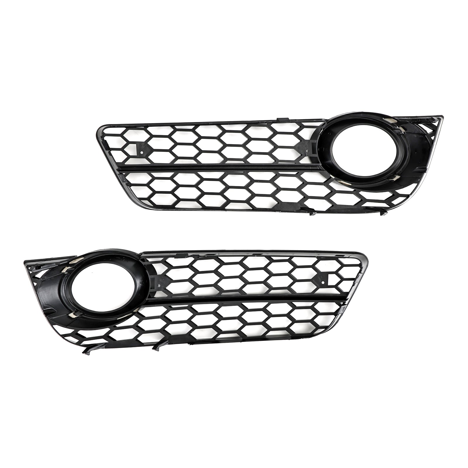 Pair Honeycomb Front Fog Lamp Cover Grille Grill Fit Audi A5 2007-2011