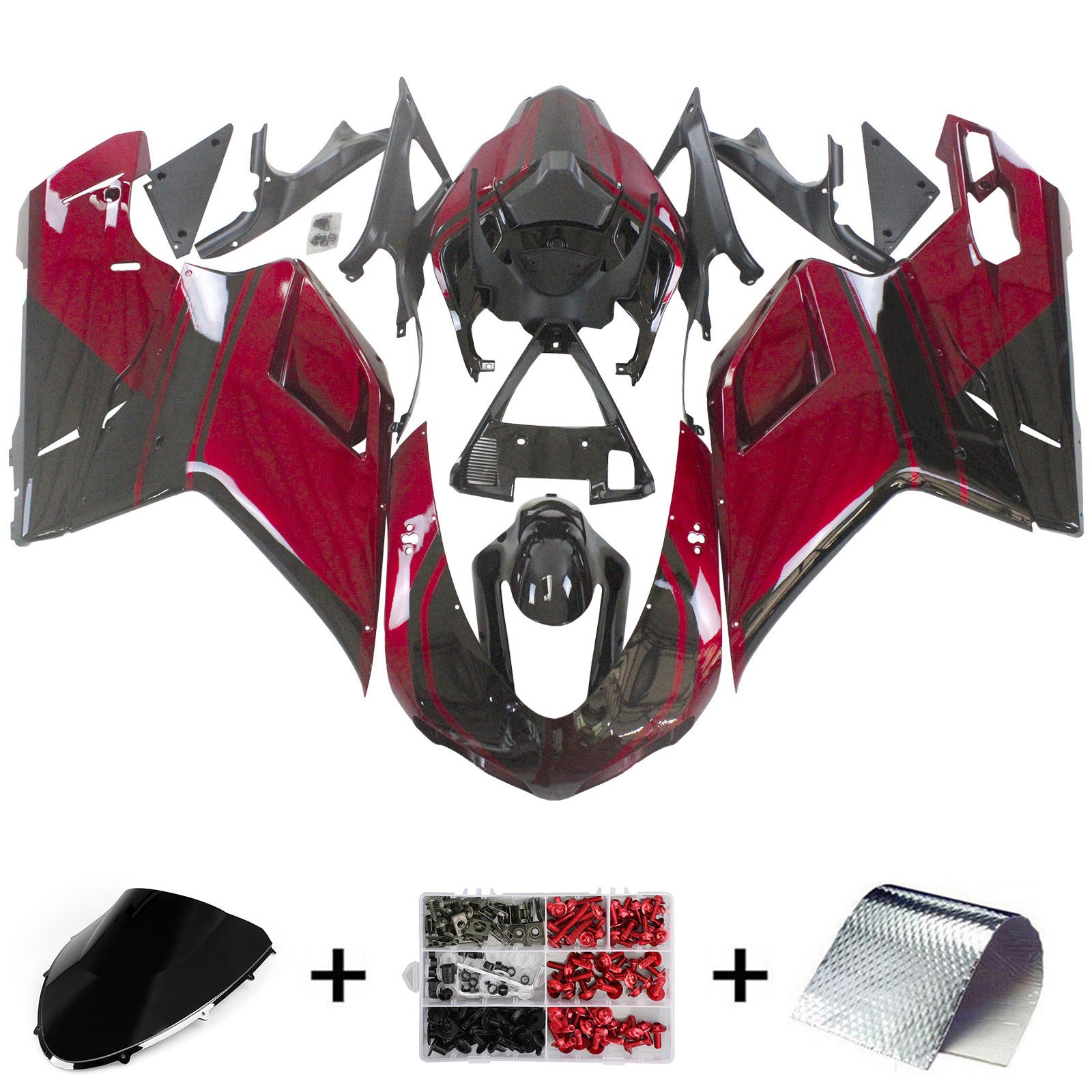 Fairing Kit Bodywork ABS fit For Ducati 1098 1198 848 2007-2011