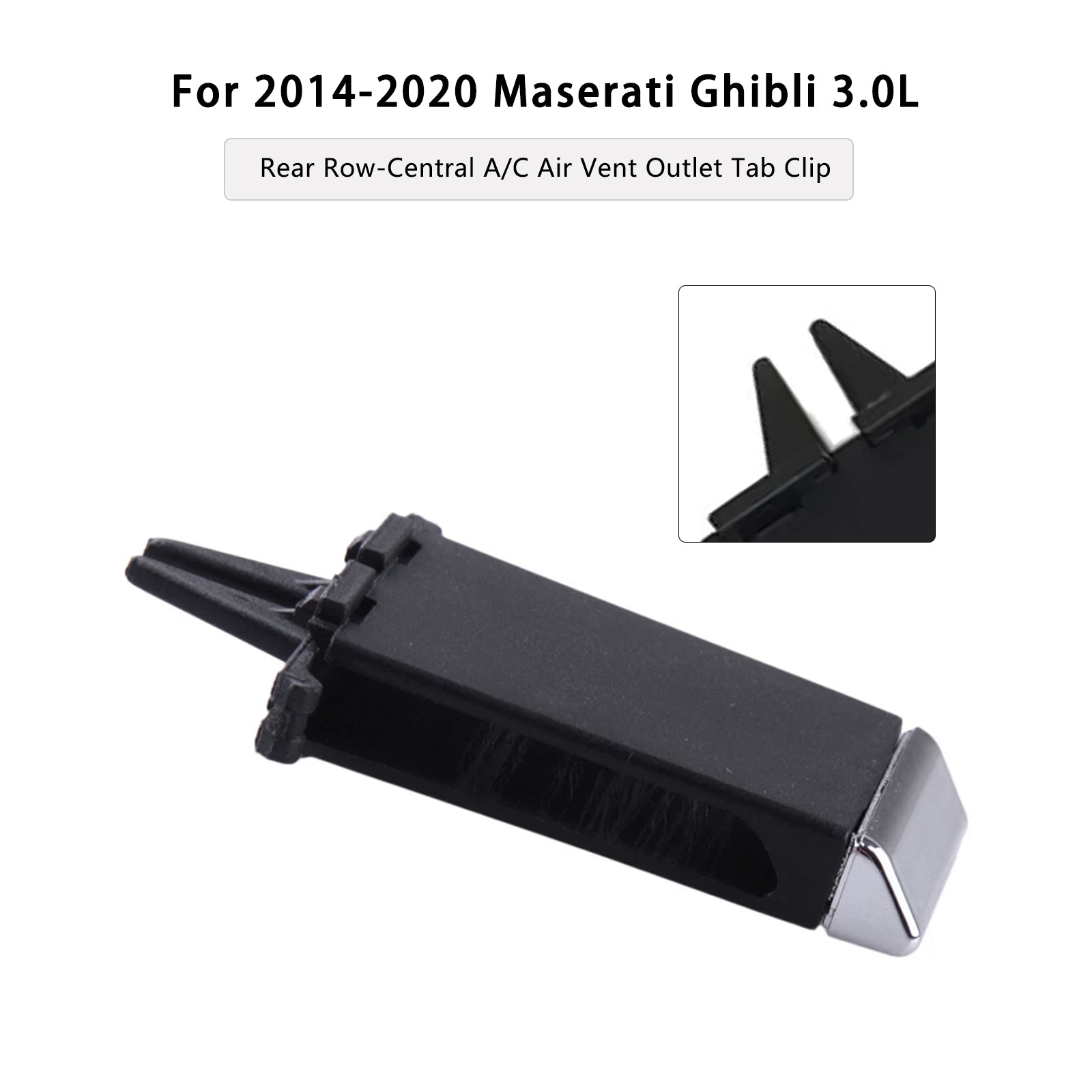 2014-2020 Maserati Ghibli Rear Row-Central A/C Luftventil Utlopp Flik Clip 670021523