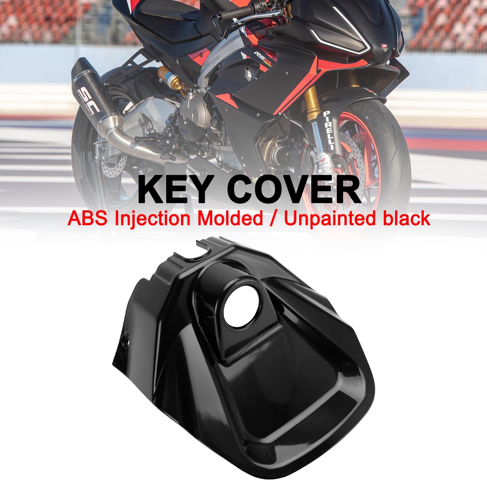 Unpainted ABS Front Key Lock Cowl Trim Cover for Aprilia RS 660 2020-2024