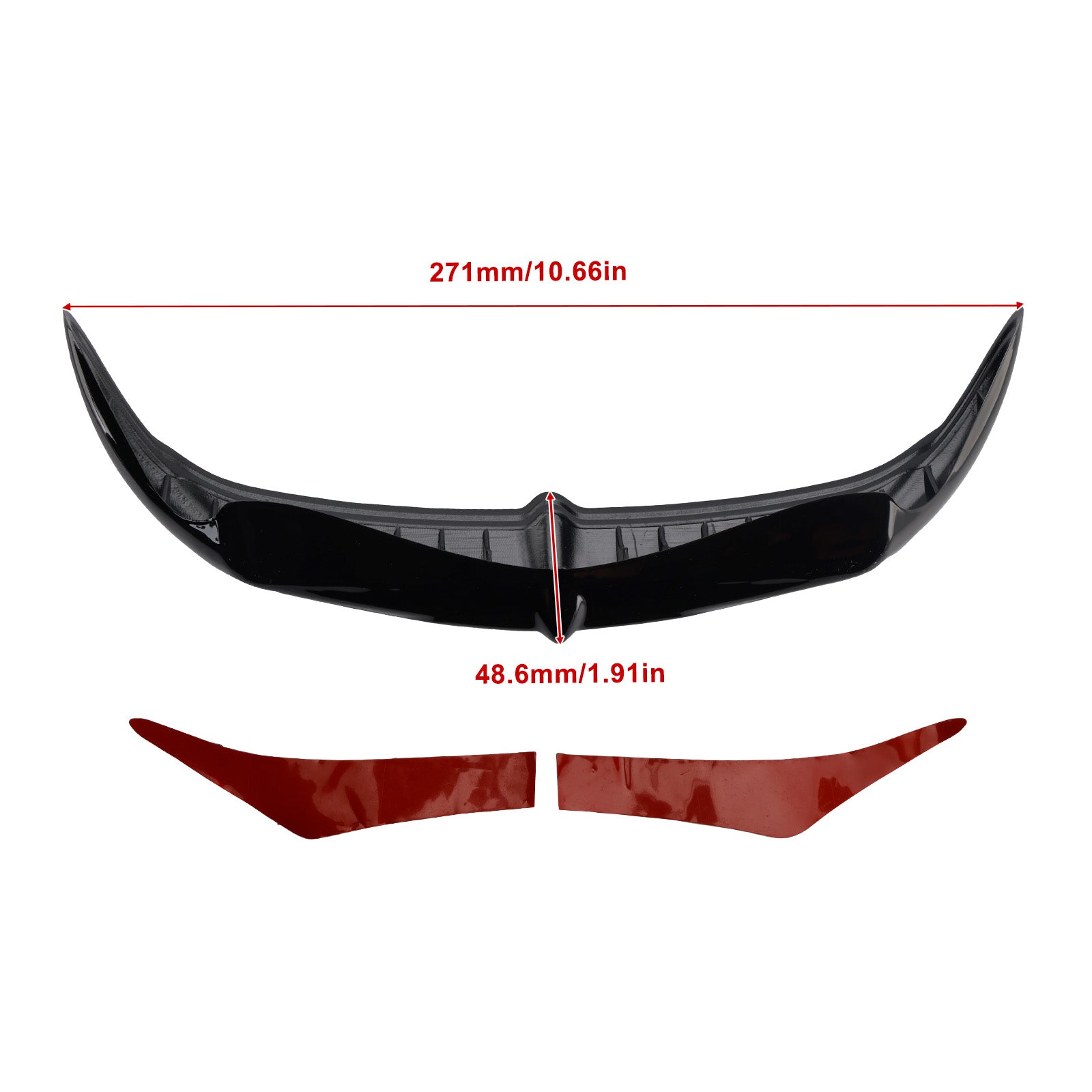 Bat Brow Batwing Fairing Accent Trim For Electra Street Glides Trikes 96-13