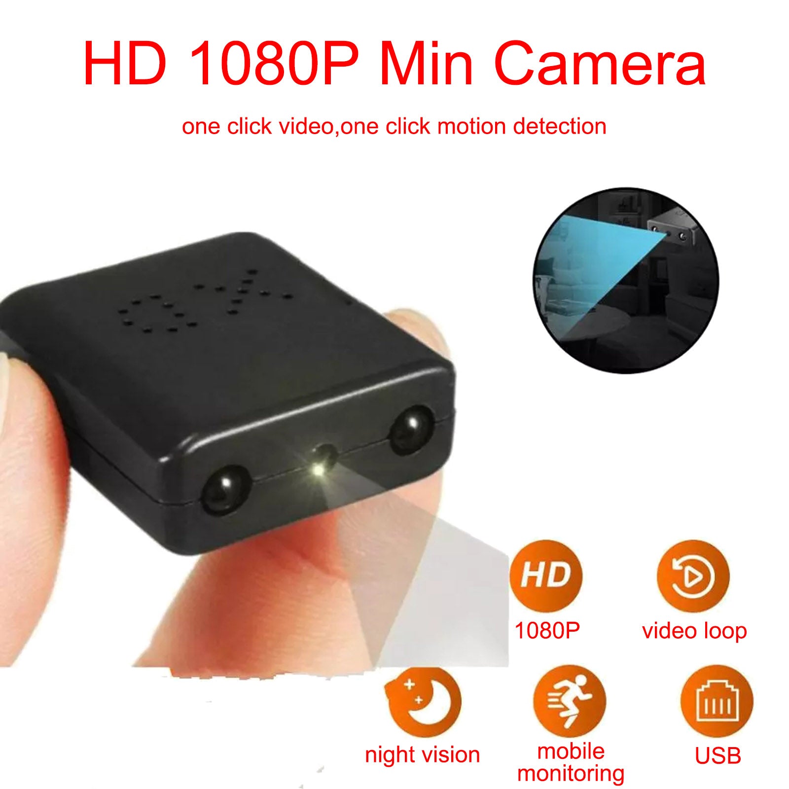 1080P Mini HD Camera Motion Home Security Opname Cam Nachtzicht