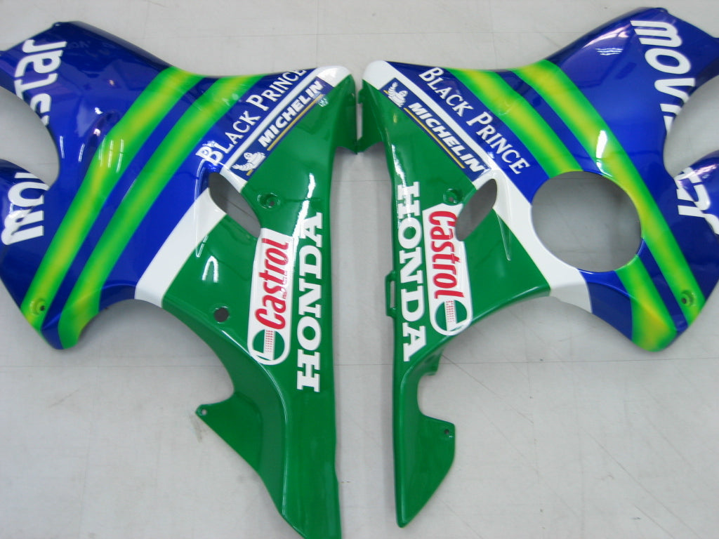 2001-2003 Honda CBR 600 F4i blauw en groen Movistar Racing stroomlijnkappen algemeen