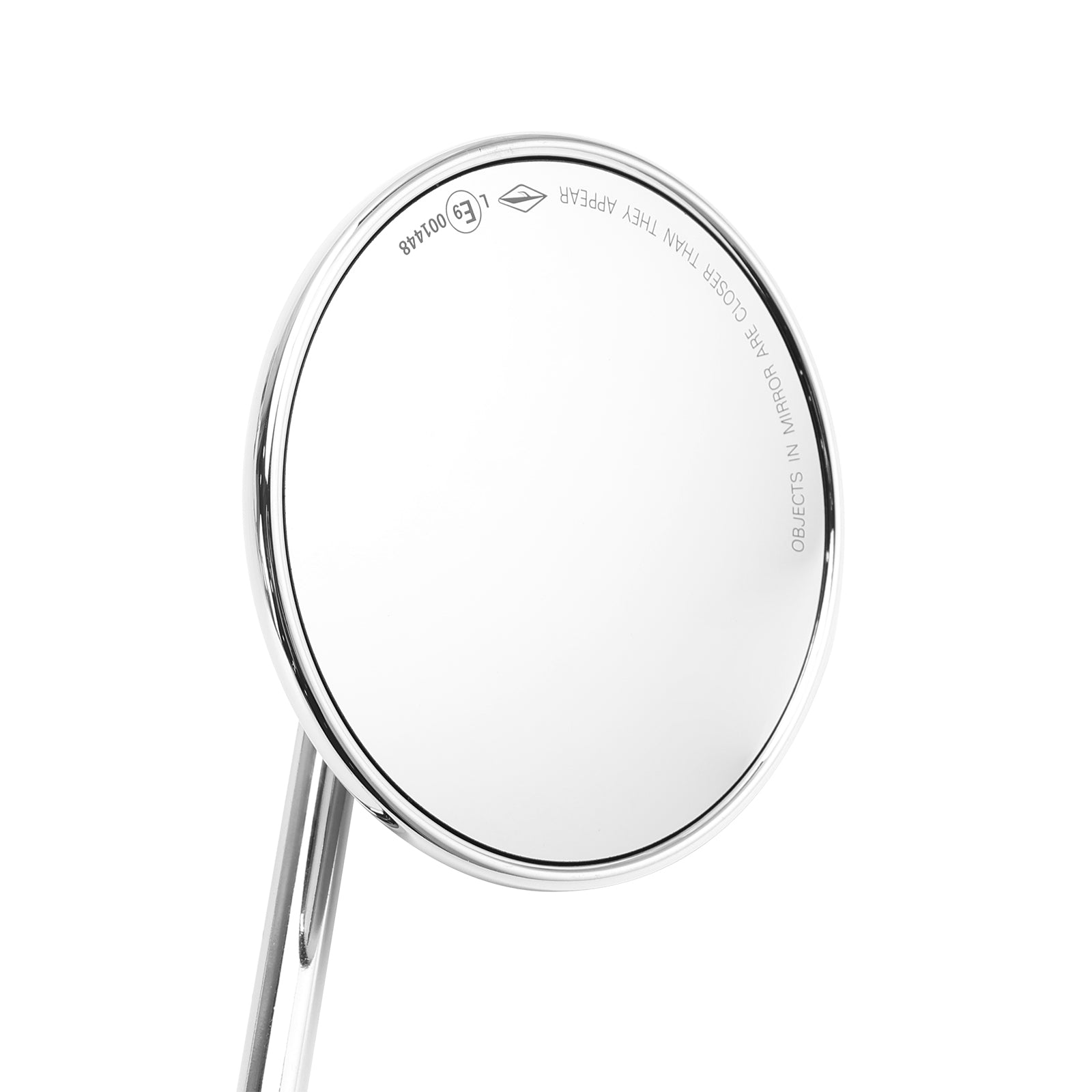 4" Round Chrome Classic Small Mirror with E-Mark M10 Mirrors For Japanese Bikes