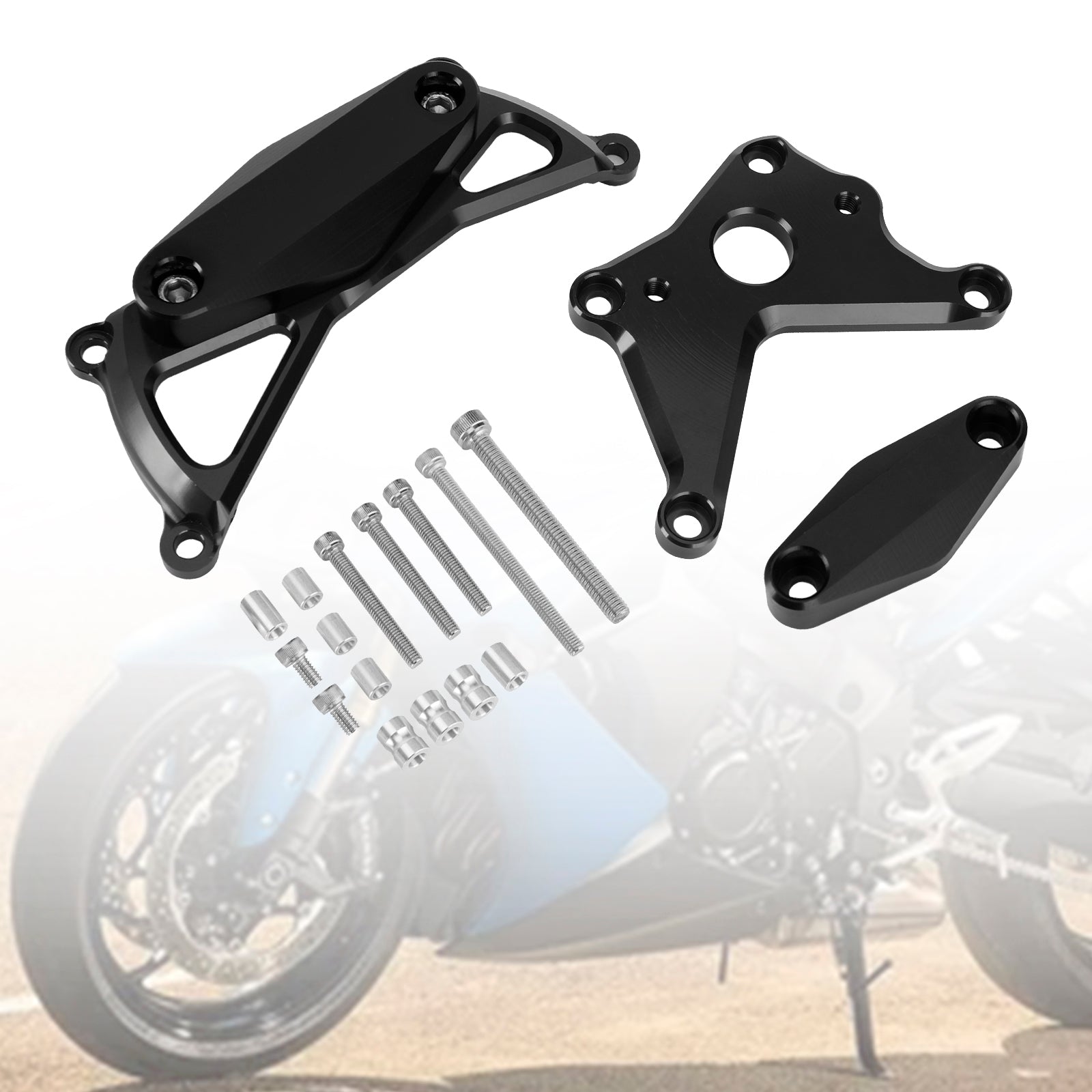 Plastic Engine Protector Cover Slider Black For Suzuki Gsx-S1000/Gt 21-22 Katana