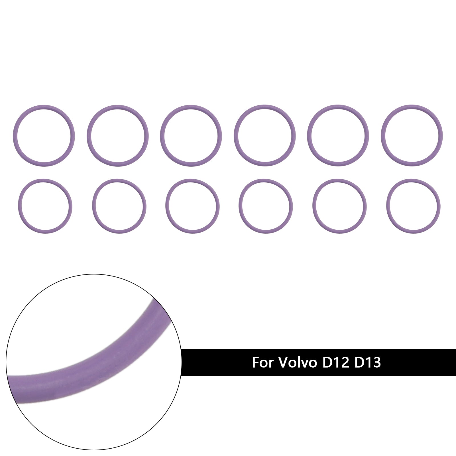 Volvo D12 / D13 External 6PCS Fuel Injectors Seal O-Ring 20517502 Kit