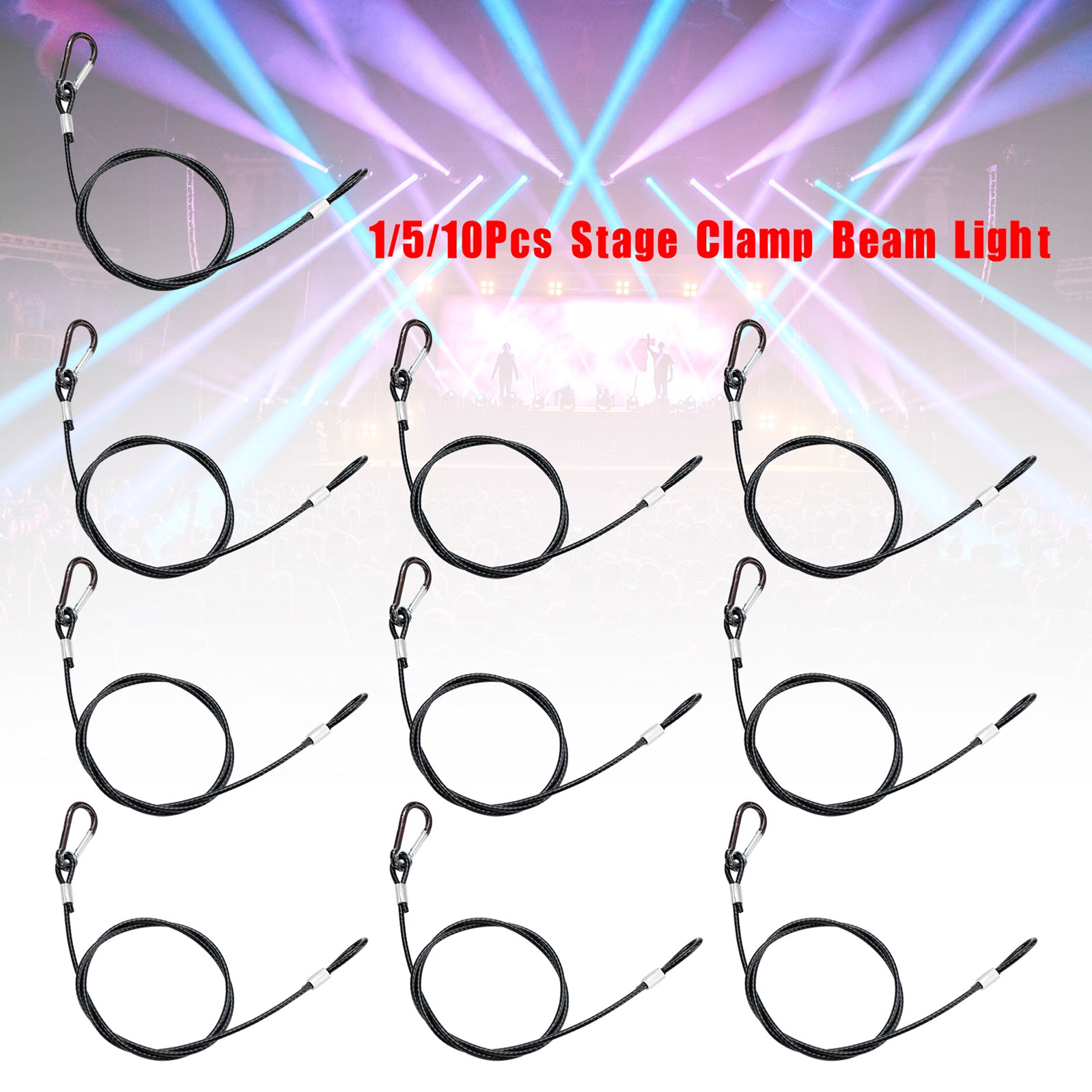 1/5/10 stks 4 MM Dikke Staaldraad Veiligheid Kabel Voor Stage Clamp Beam Light