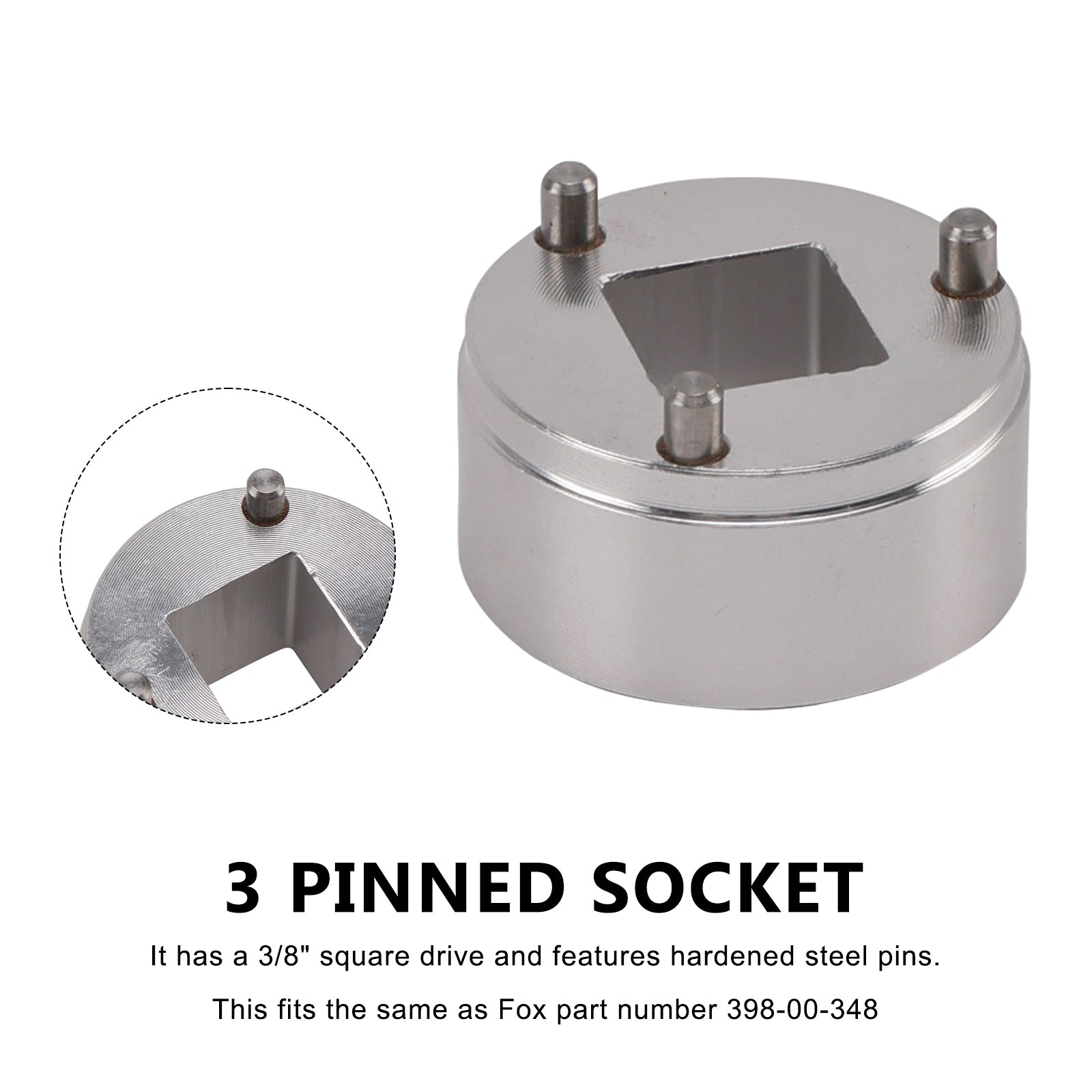 Outil de douille de fourche pour retrait du piston intérieur Fox CTD à 3 broches - comme 398-00-348