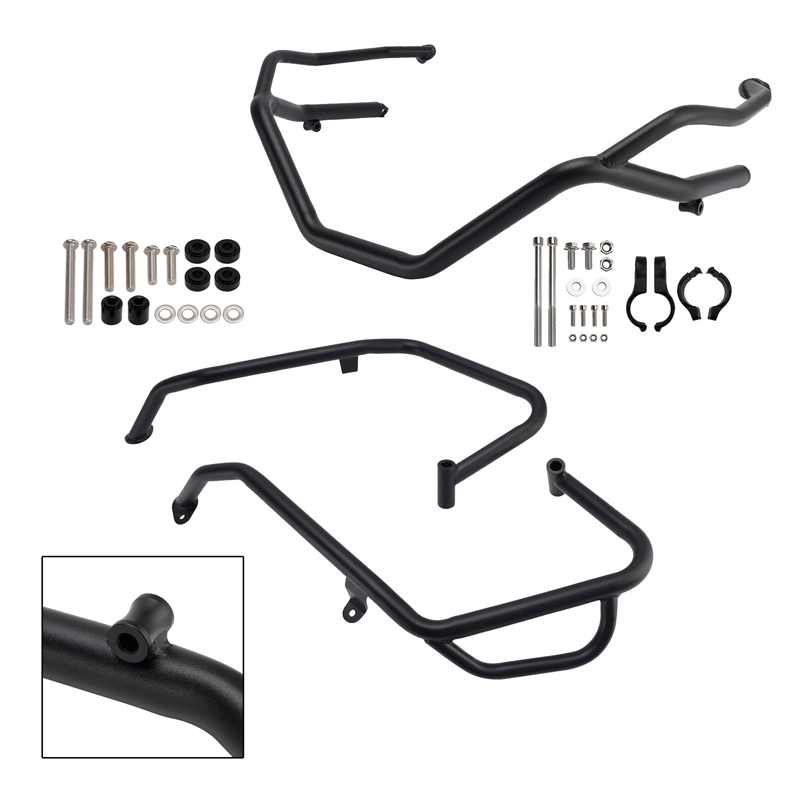 Upper + Lower Engine Guard Frame Crash Bar Kit Black For Honda X-Adv 750 2025+