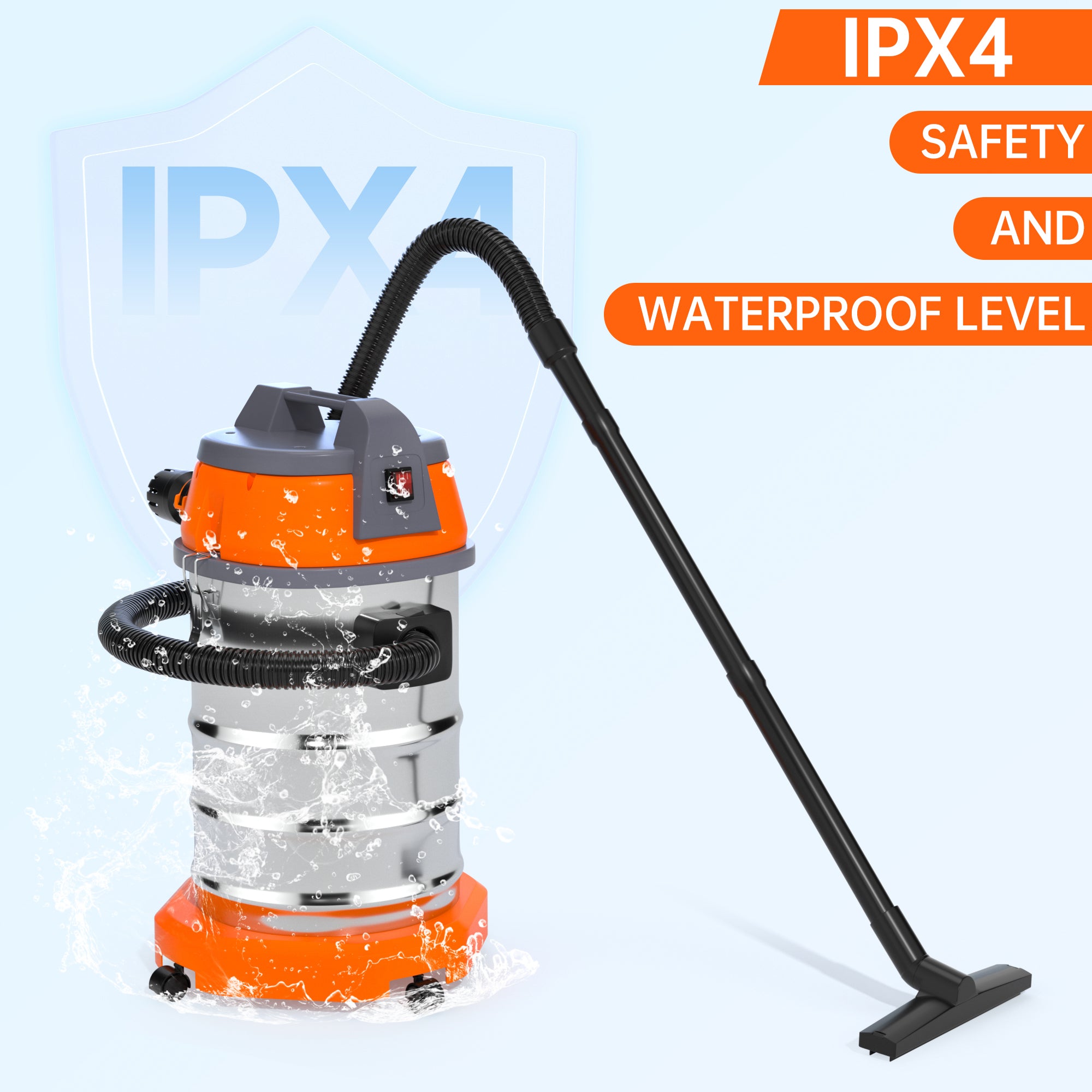 Wet Dry Blow Three Uses 10 Gallon 3200w 8 Peak Hp Stainless Steel Shop Vac Vacuum Cleaner Garage Portable Car Detailing For House Garage Workshop Car