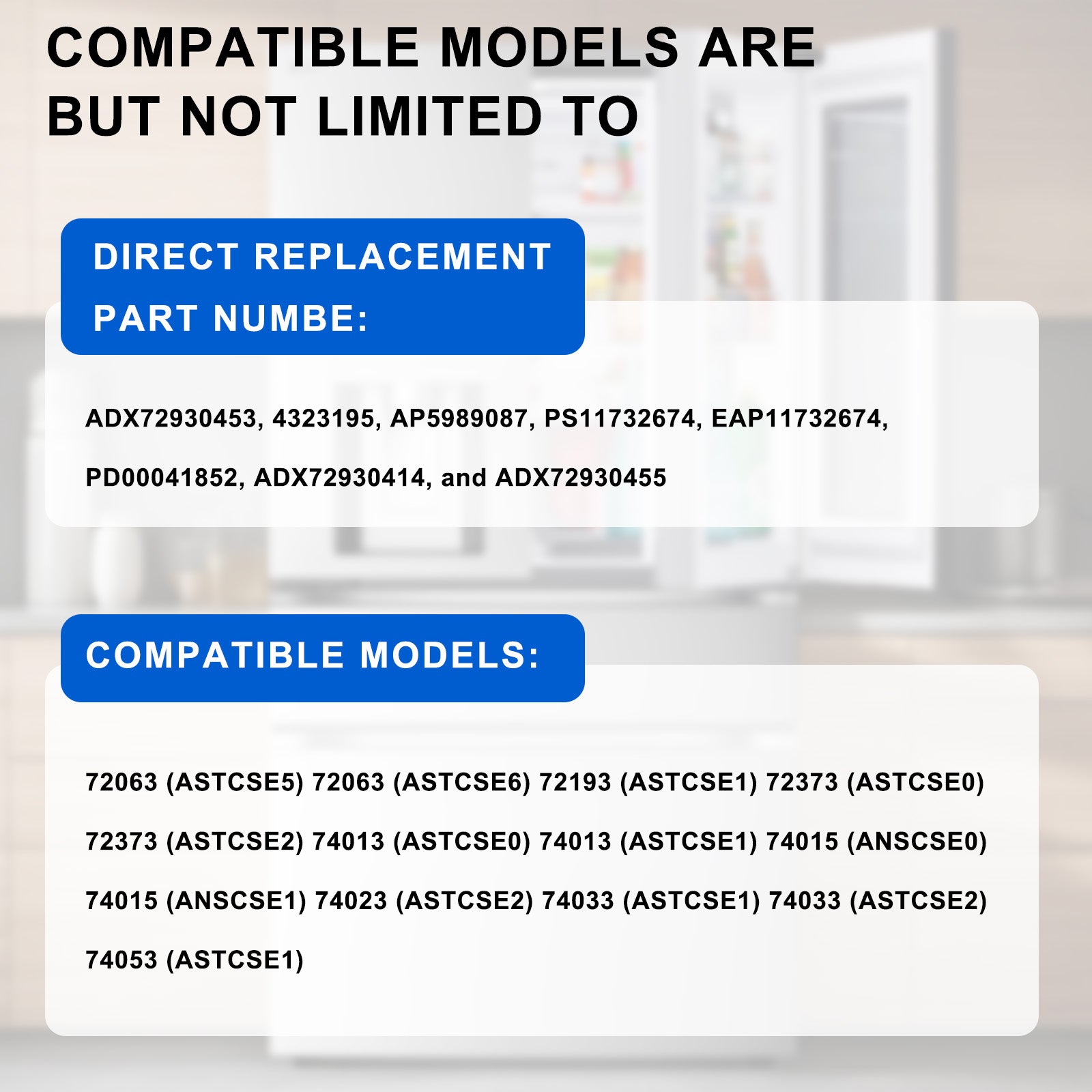 ADX72930461 Refrigerator Door Gasket For LG Refrigerator Right Side ADX72930414