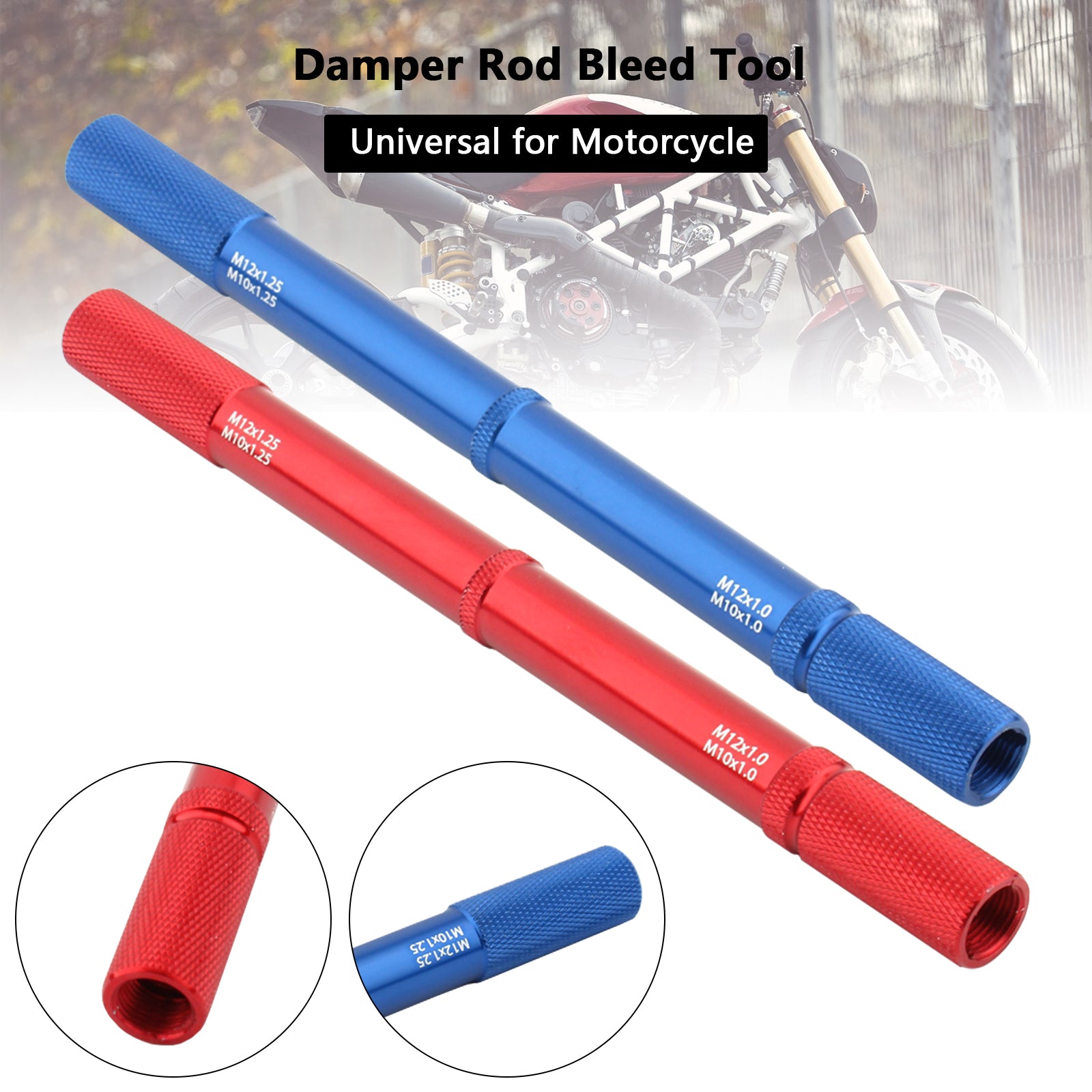 Universal Motorcycle Fork Bleed Tool Diy Suspension Repair Damper Rod